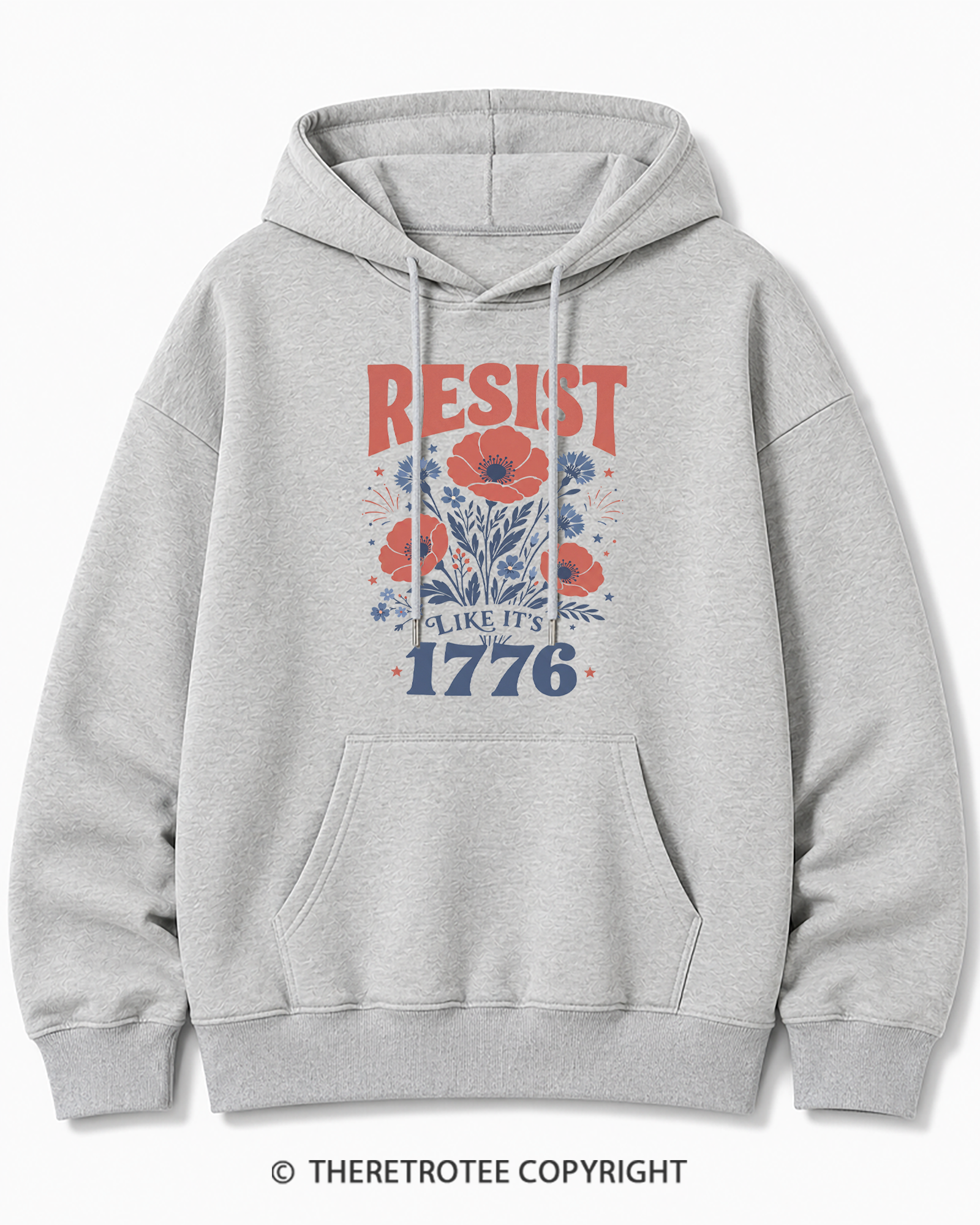 TheRetroTee Resist Like It's 1776 Cotton Hoodie
