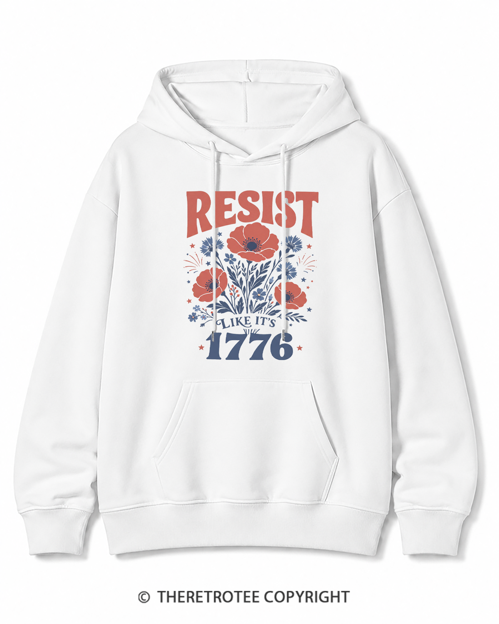 TheRetroTee Resist Like It's 1776 Cotton Hoodie