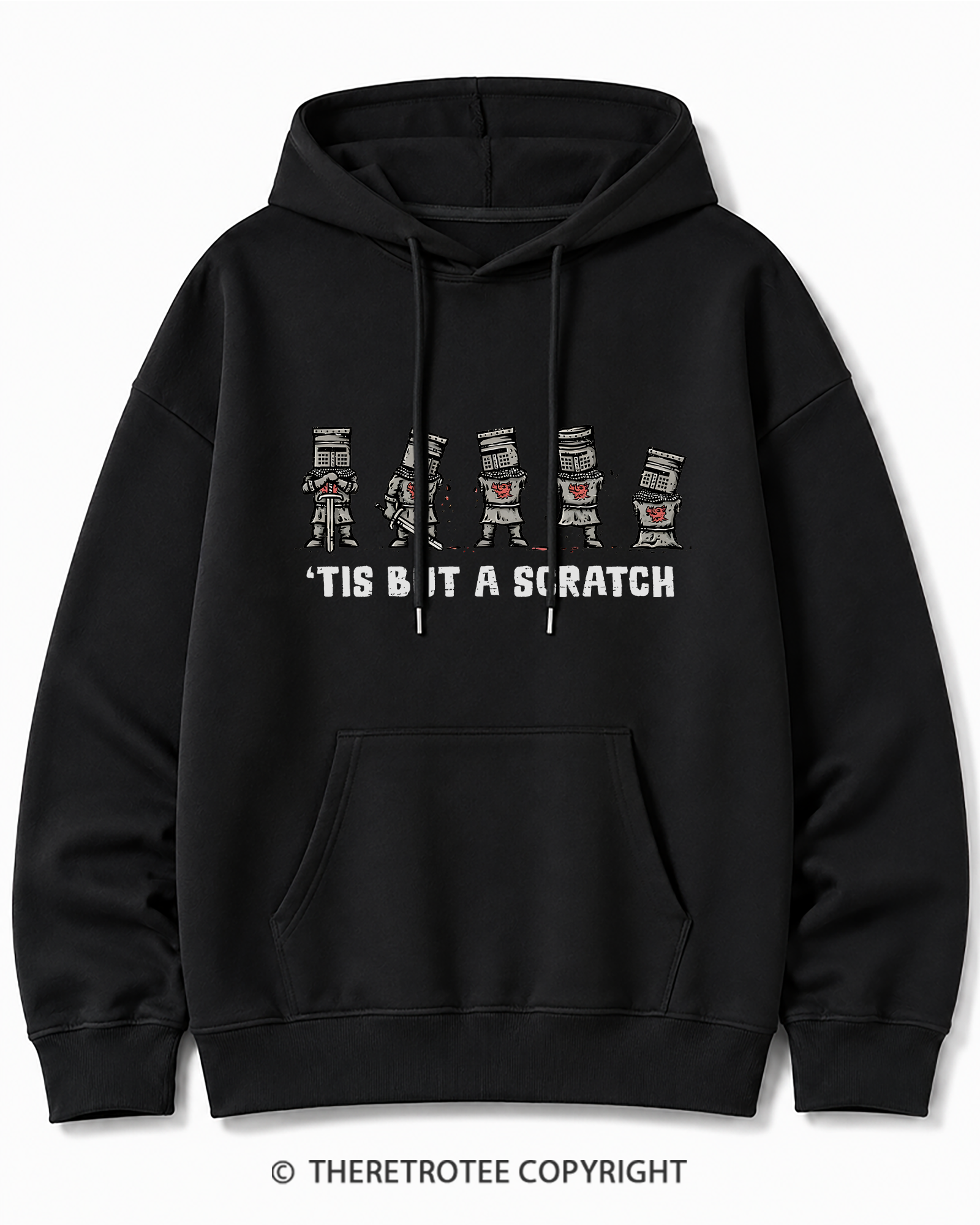 TheRetroTee Tis But A Scratch 1970s Cotton Hoodie
