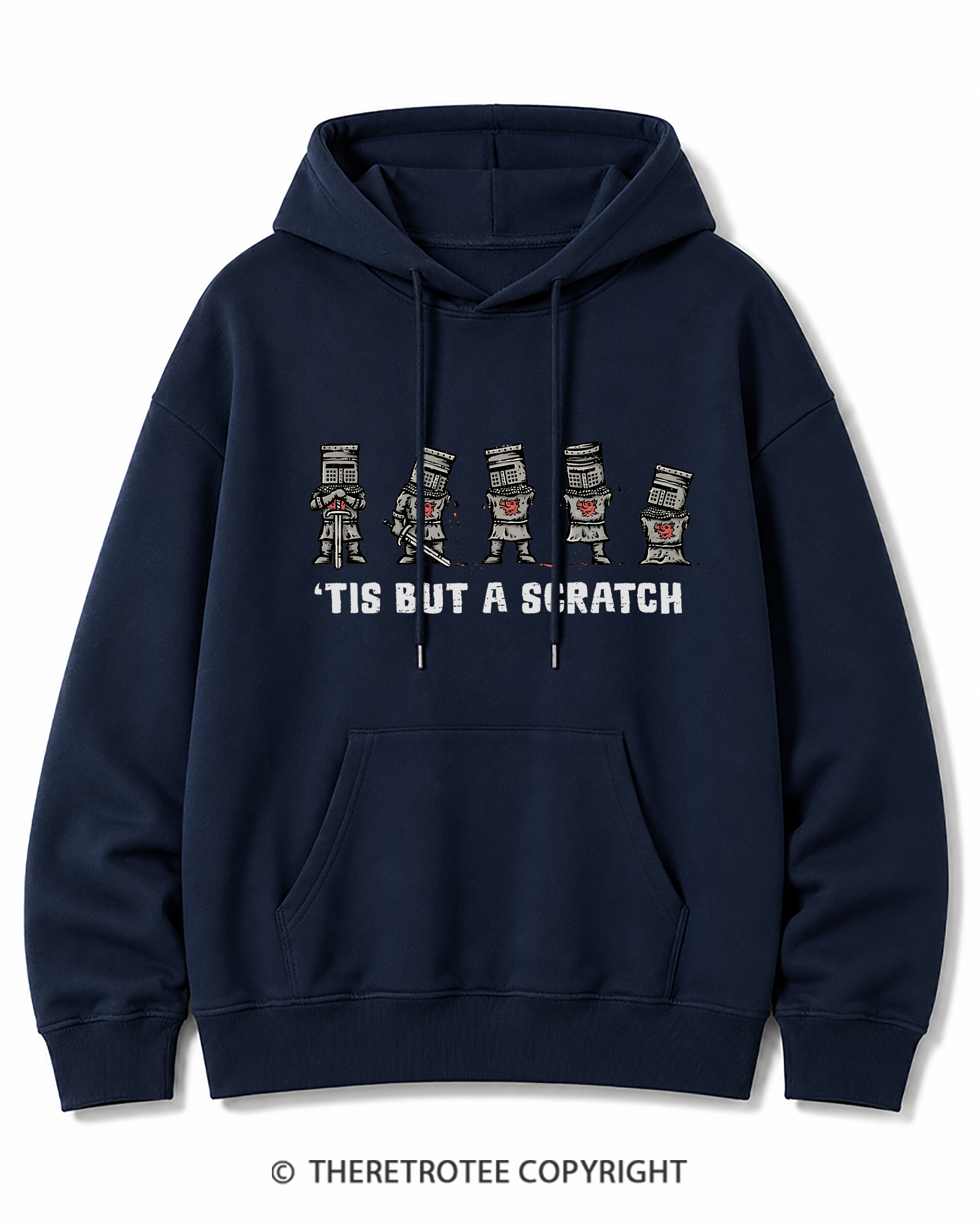 TheRetroTee Tis But A Scratch 1970s Cotton Hoodie