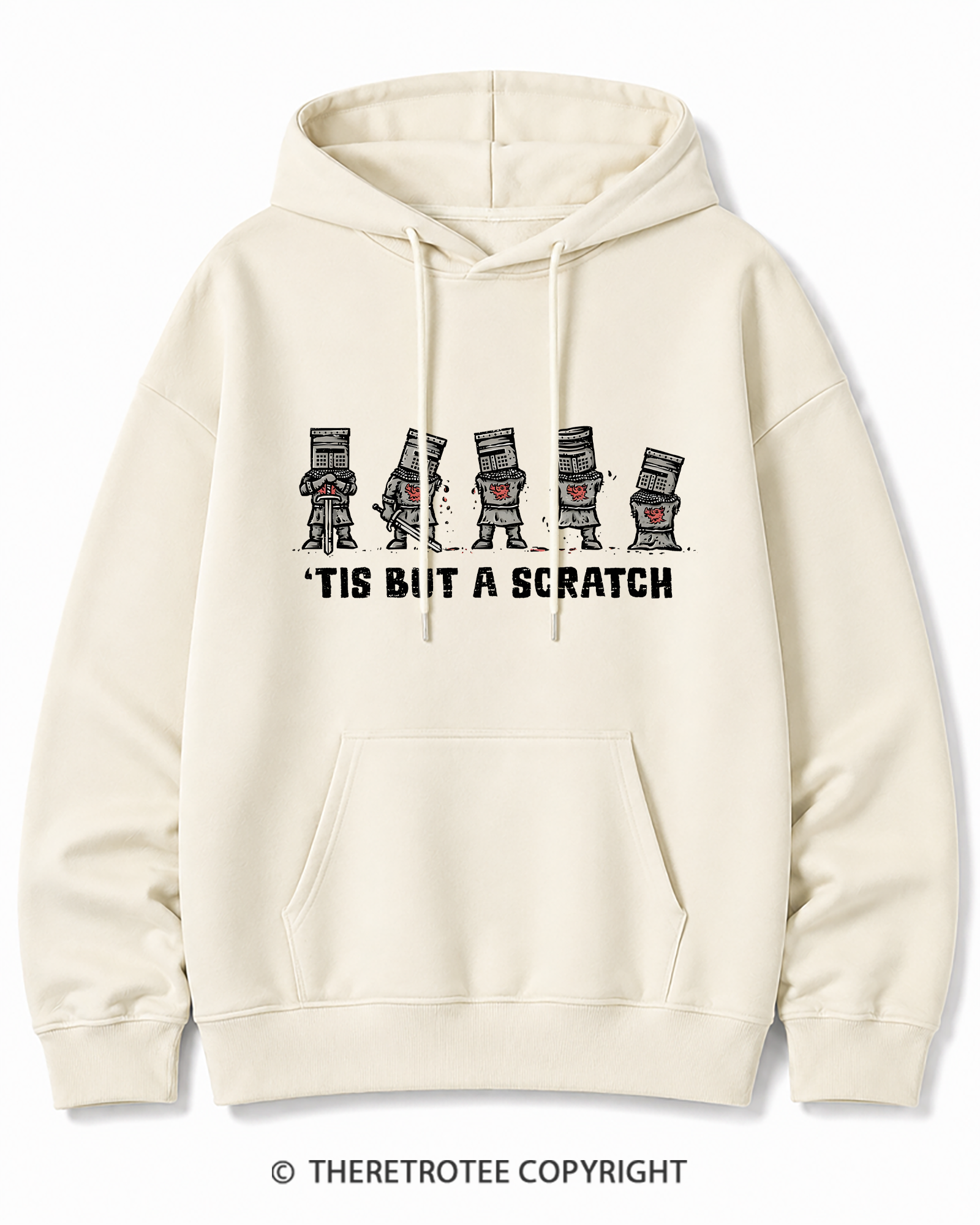 TheRetroTee Tis But A Scratch 1970s Cotton Hoodie