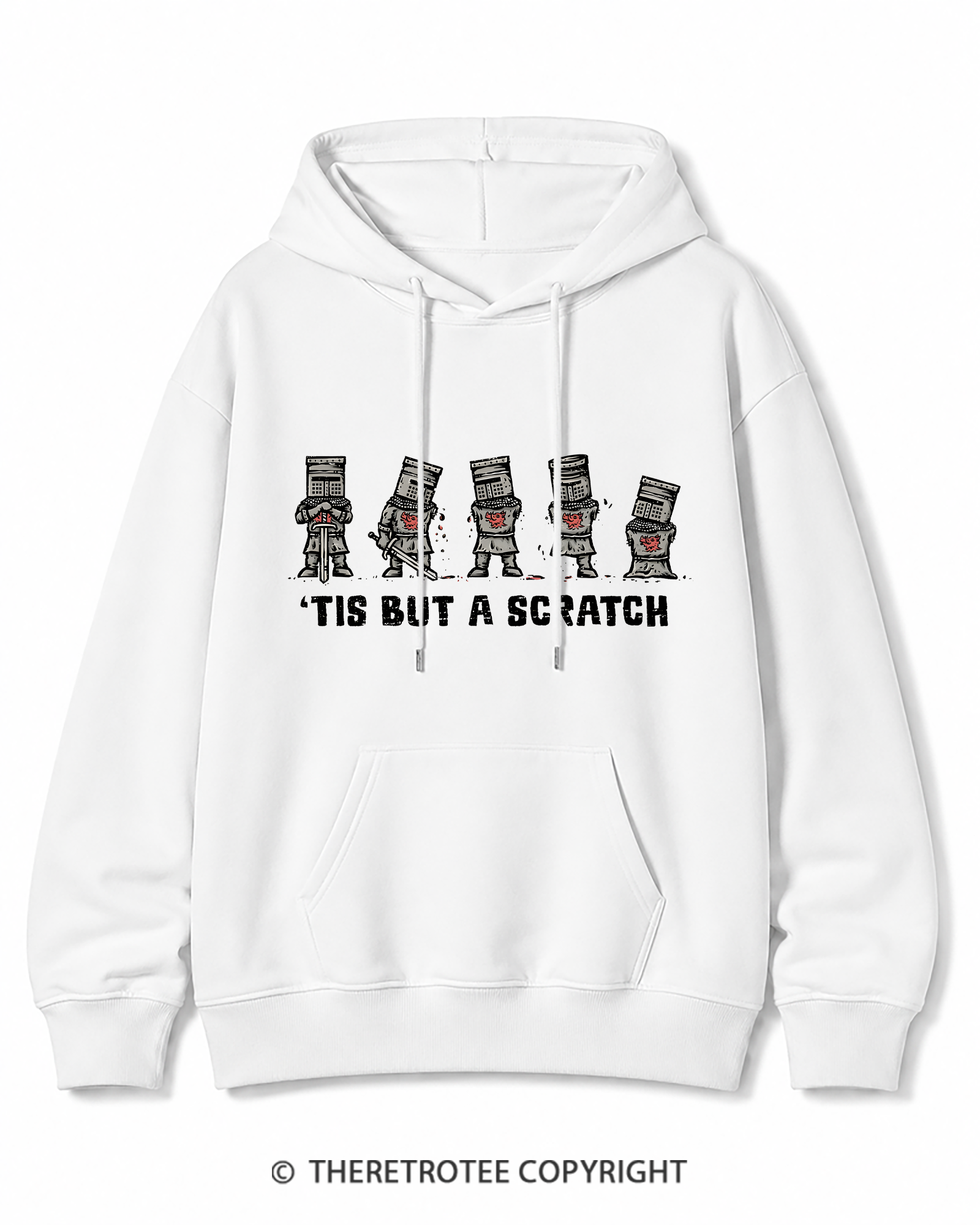 TheRetroTee Tis But A Scratch 1970s Cotton Hoodie