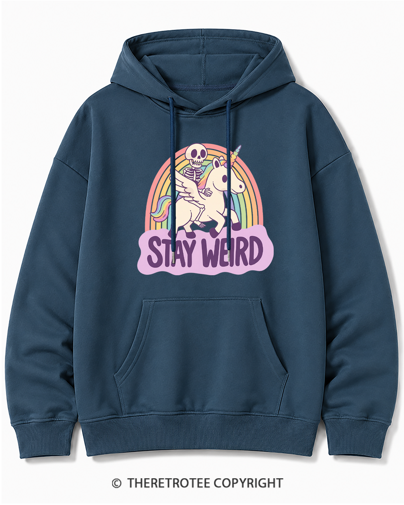 TheRetroTee Stay Weird Cotton Hoodie