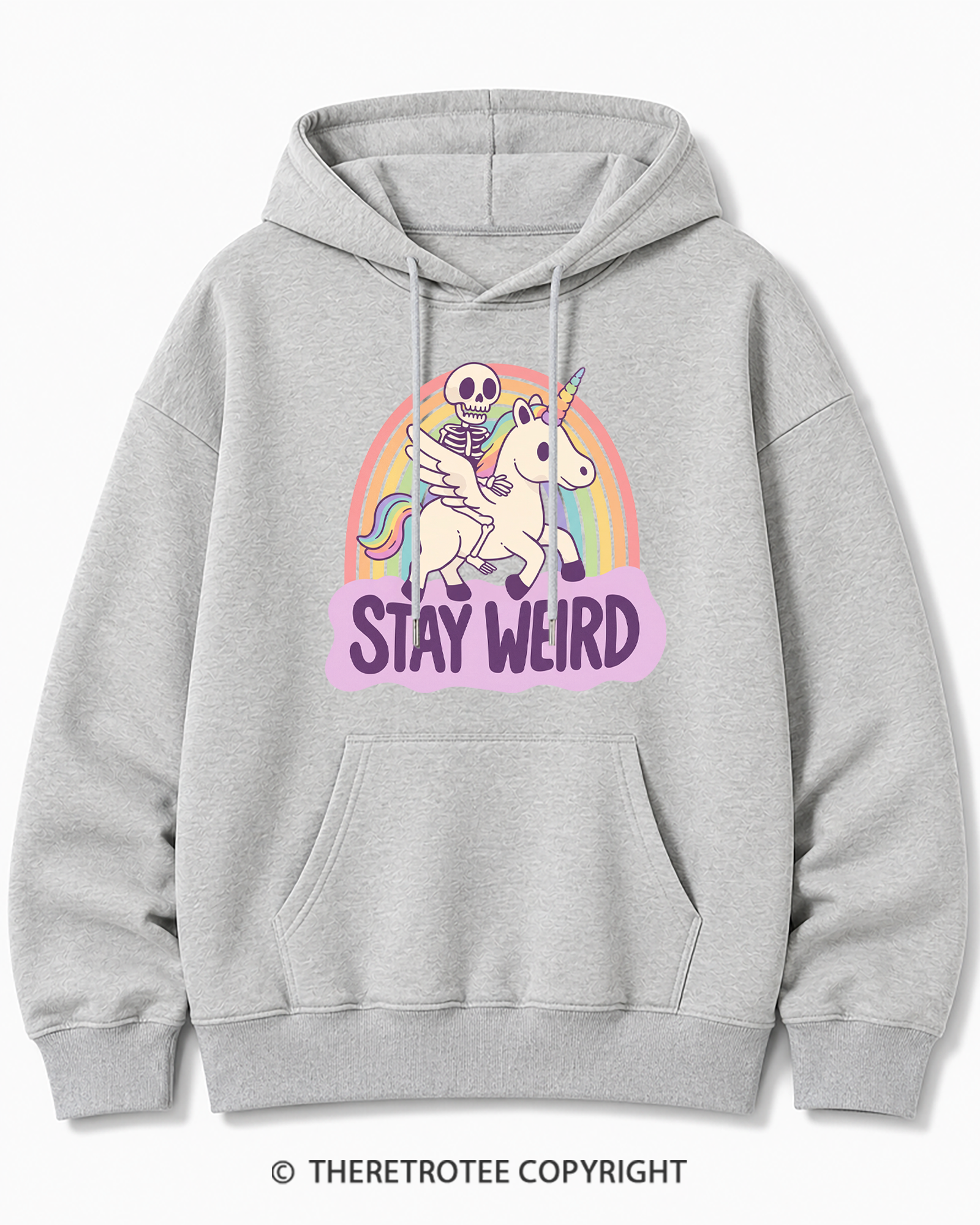 TheRetroTee Stay Weird Cotton Hoodie