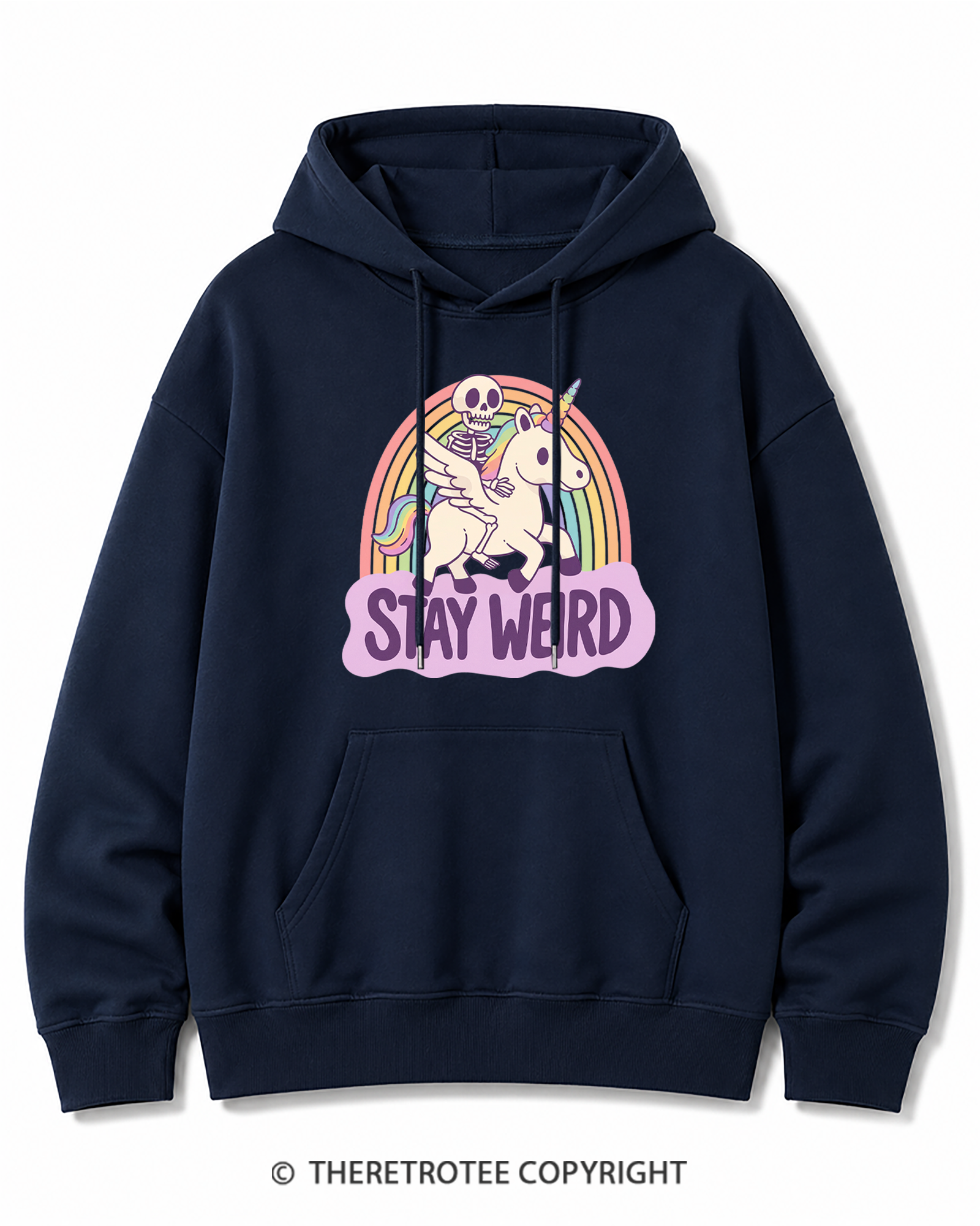 TheRetroTee Stay Weird Cotton Hoodie