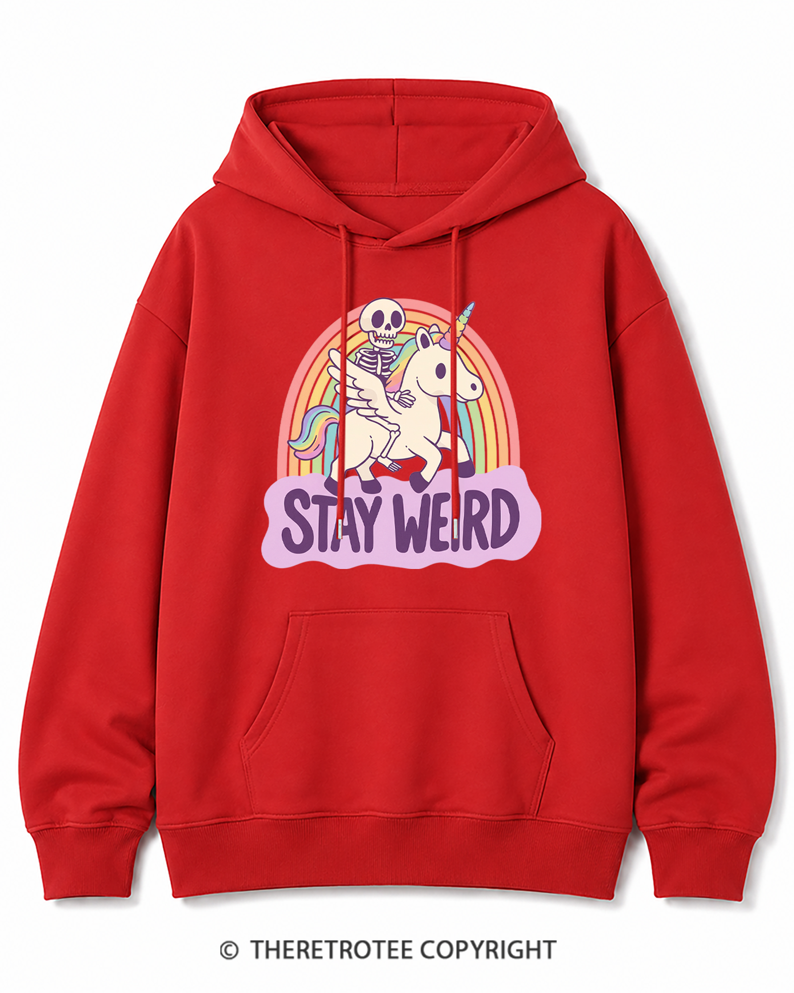 TheRetroTee Stay Weird Cotton Hoodie