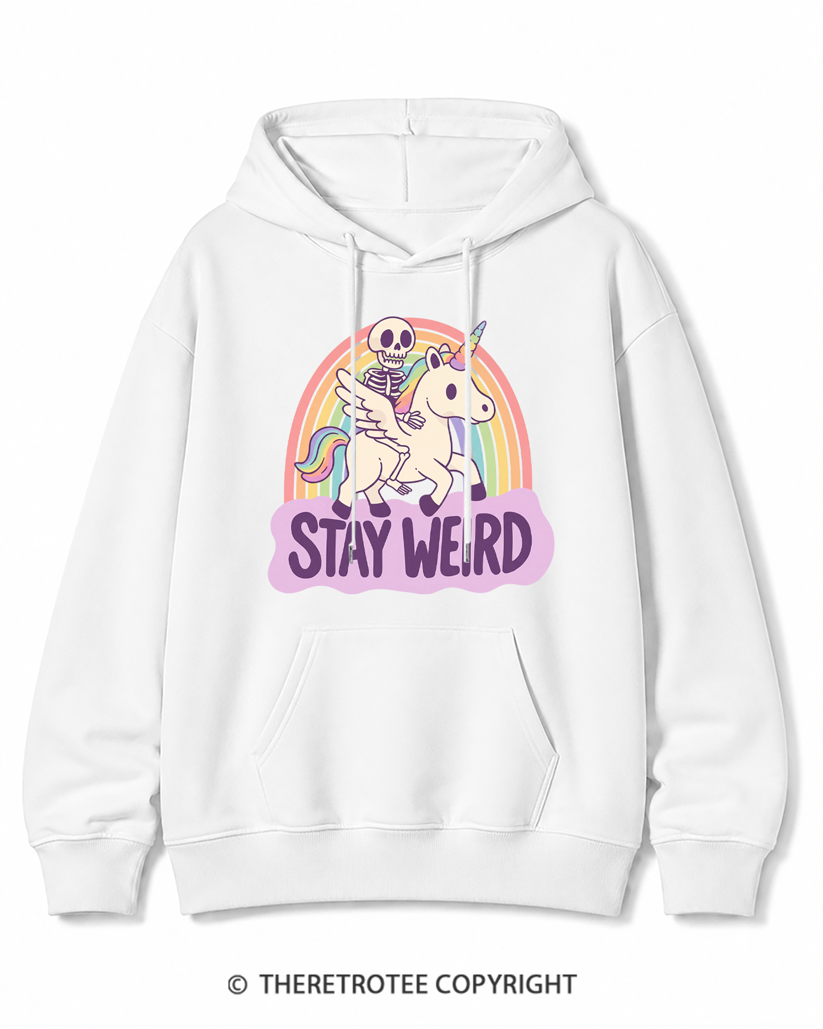 TheRetroTee Stay Weird Cotton Hoodie