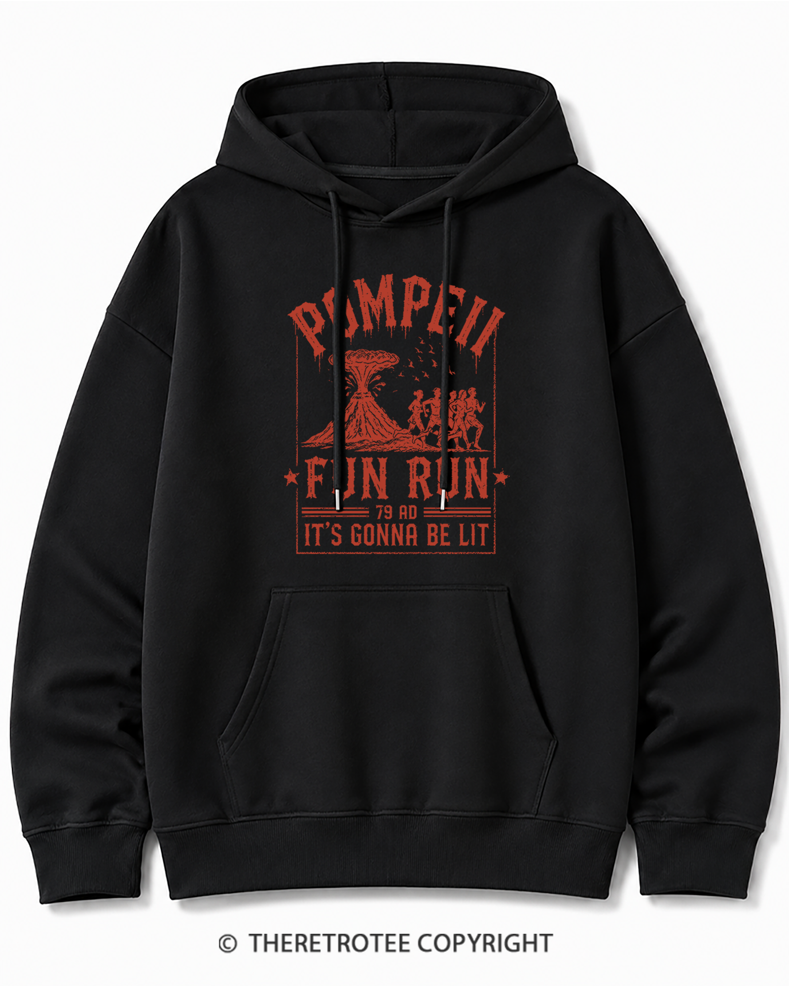 TheRetroTee Pompeii Fun Run 1660s Cotton Hoodie