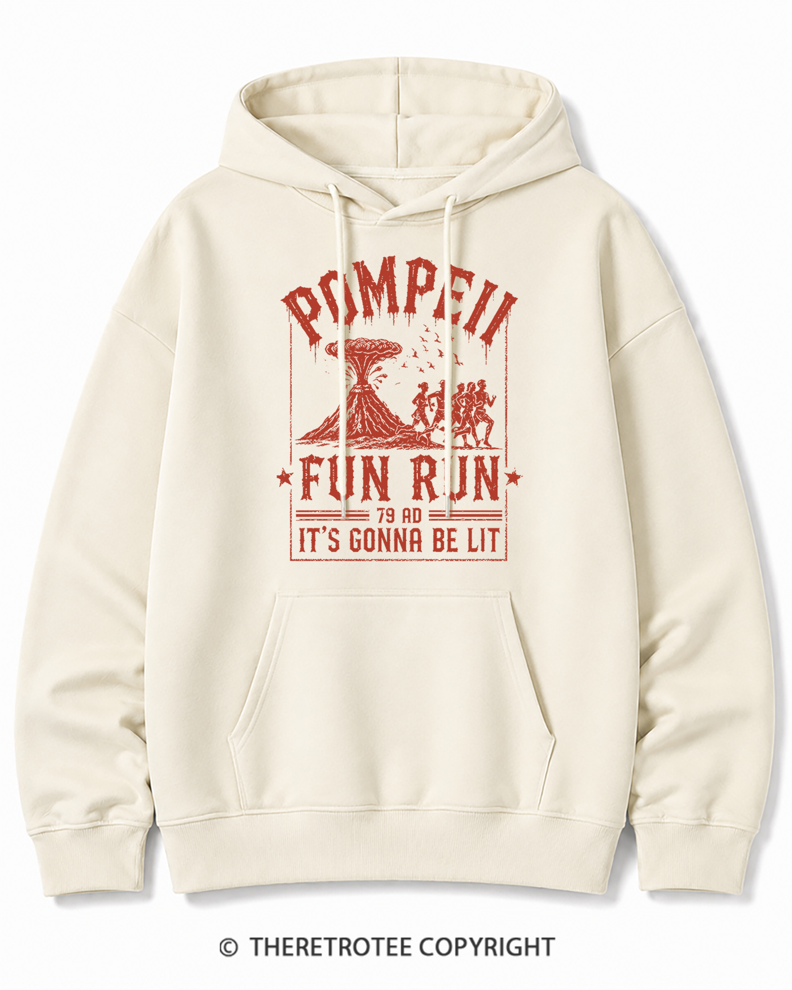 TheRetroTee Pompeii Fun Run 1660s Cotton Hoodie