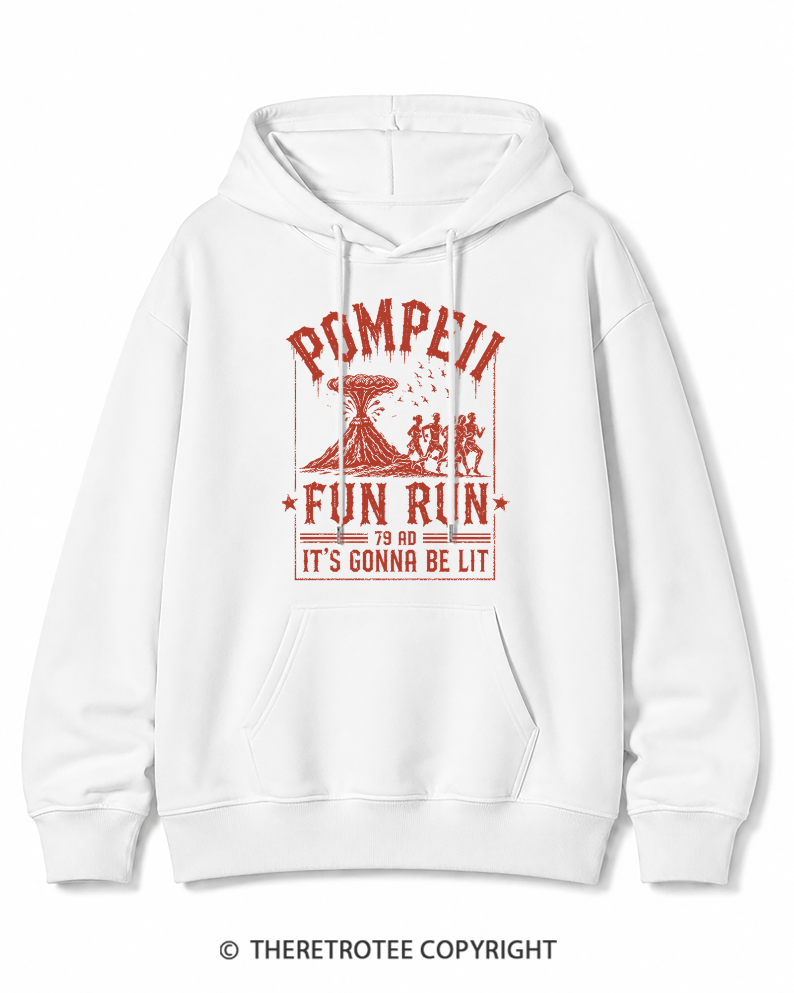 TheRetroTee Pompeii Fun Run 1660s Cotton Hoodie