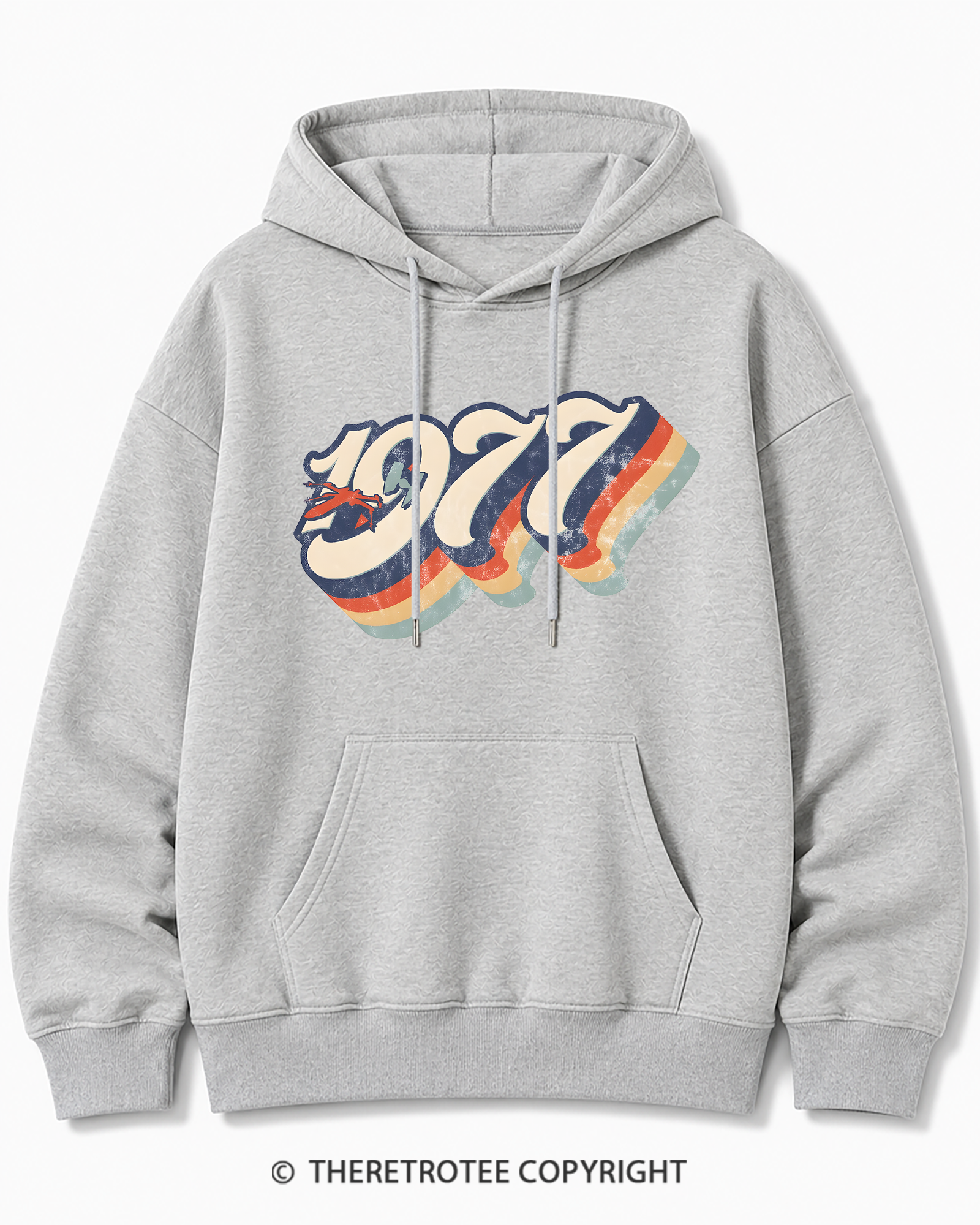 TheRetroTee 1977 Retro Dog Fight Cotton Hoodie