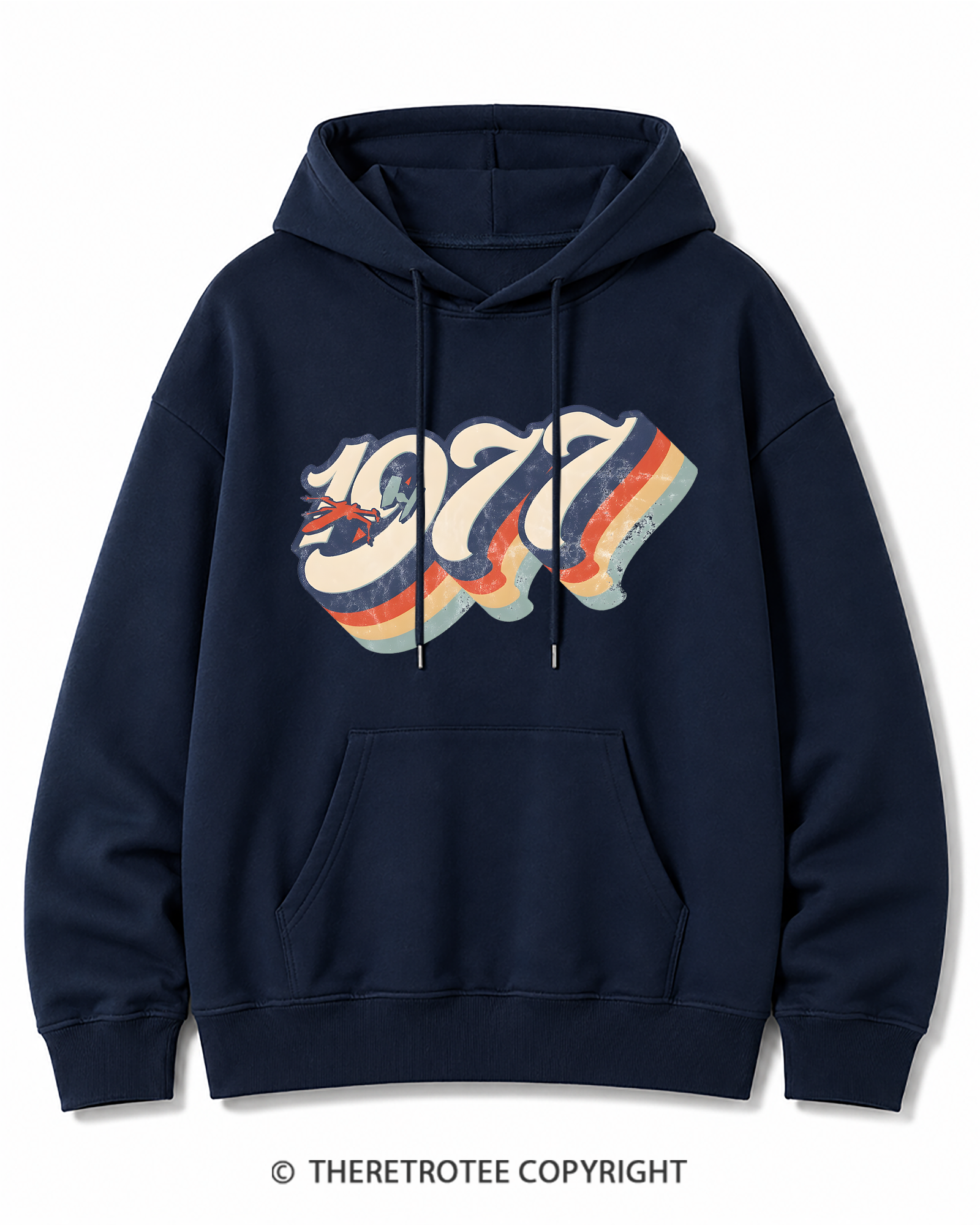 TheRetroTee 1977 Retro Dog Fight Cotton Hoodie