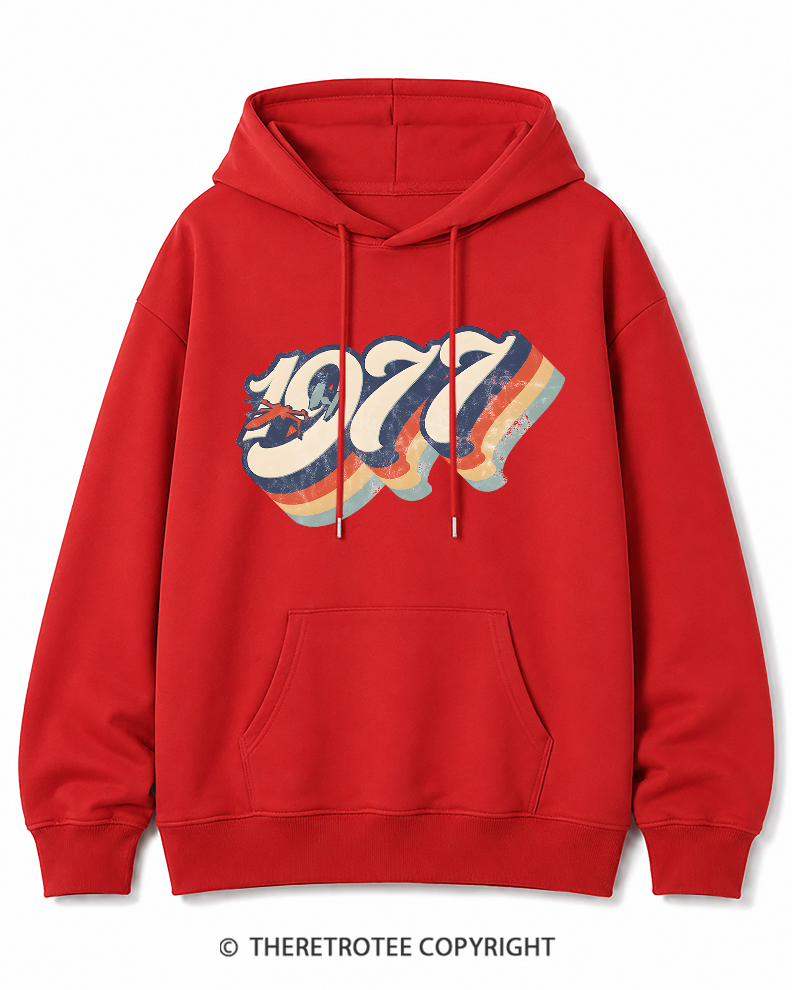 TheRetroTee 1977 Retro Dog Fight Cotton Hoodie