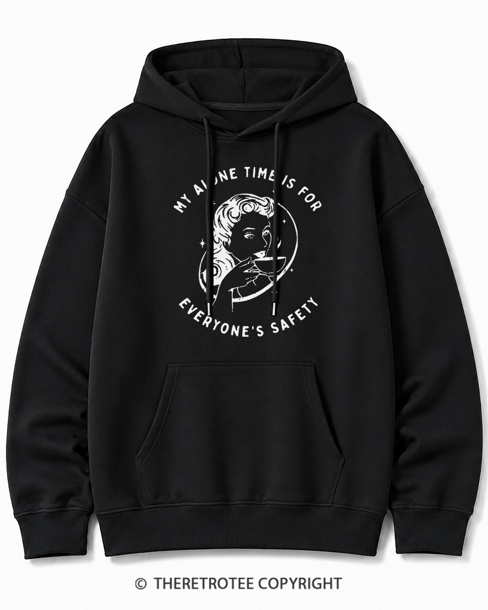 TheRetroTee My Alone Time Is For Everyone's Safety 1950s Cotton Hoodie