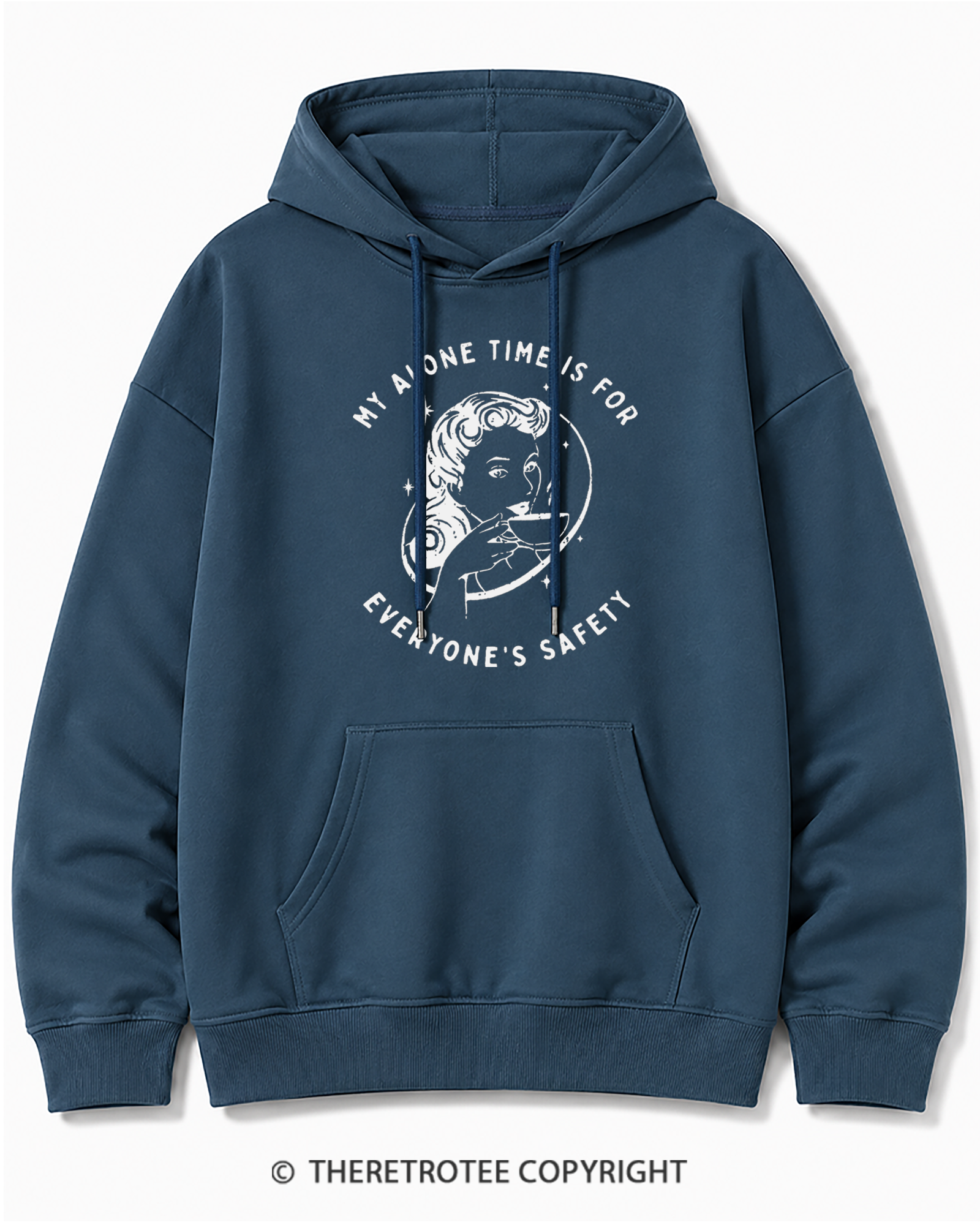 TheRetroTee My Alone Time Is For Everyone's Safety 1950s Cotton Hoodie