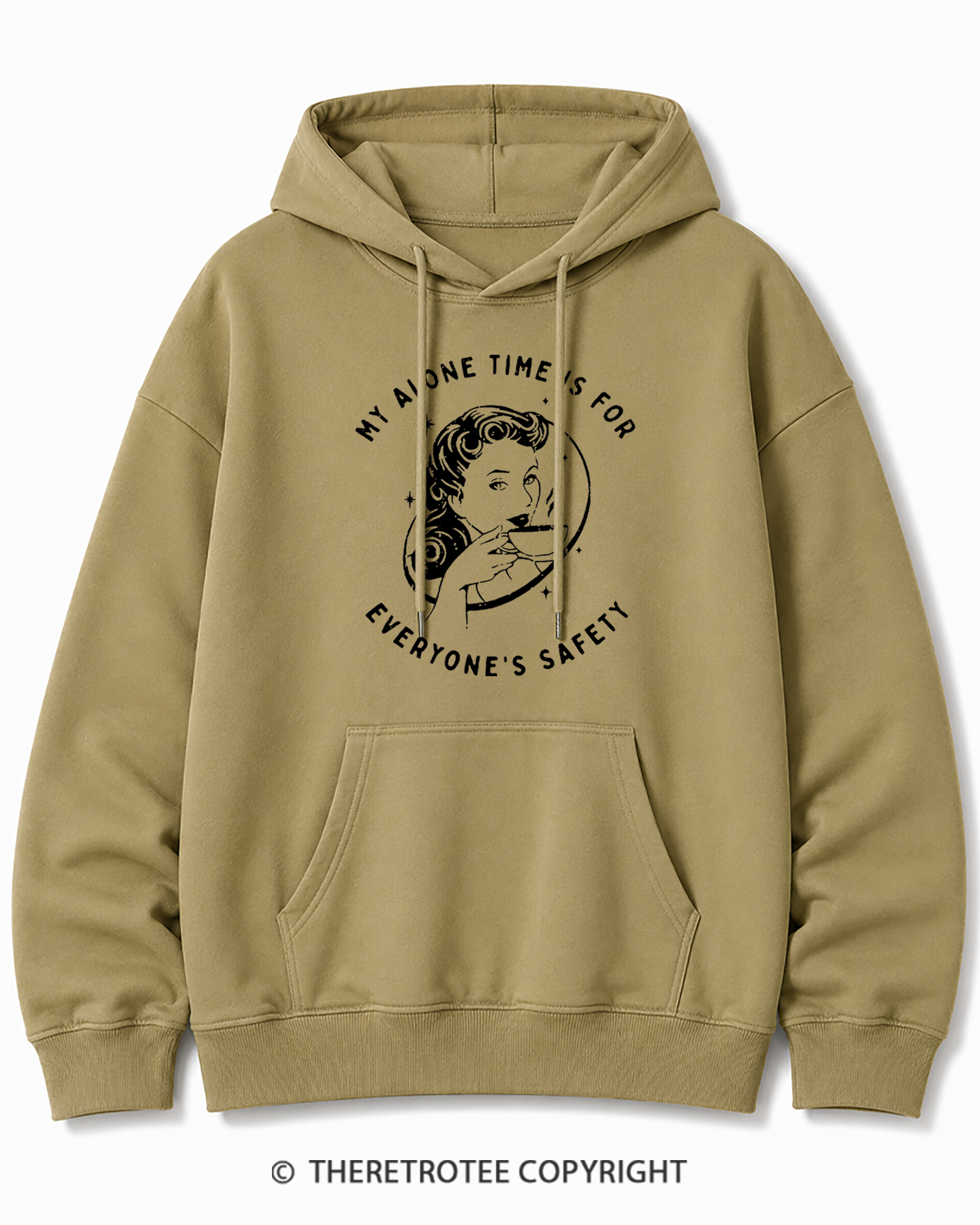 TheRetroTee My Alone Time Is For Everyone's Safety 1950s Cotton Hoodie