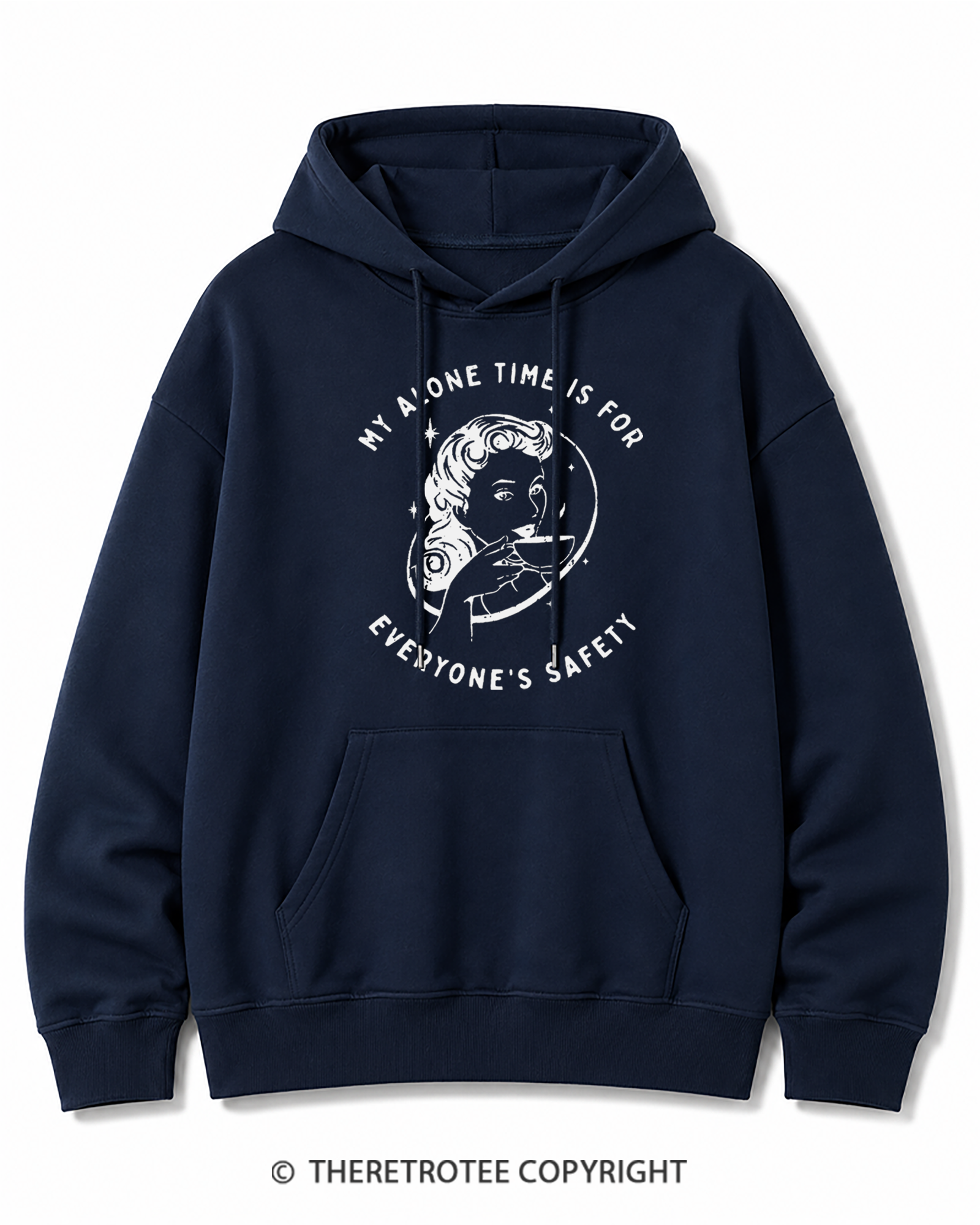 TheRetroTee My Alone Time Is For Everyone's Safety 1950s Cotton Hoodie