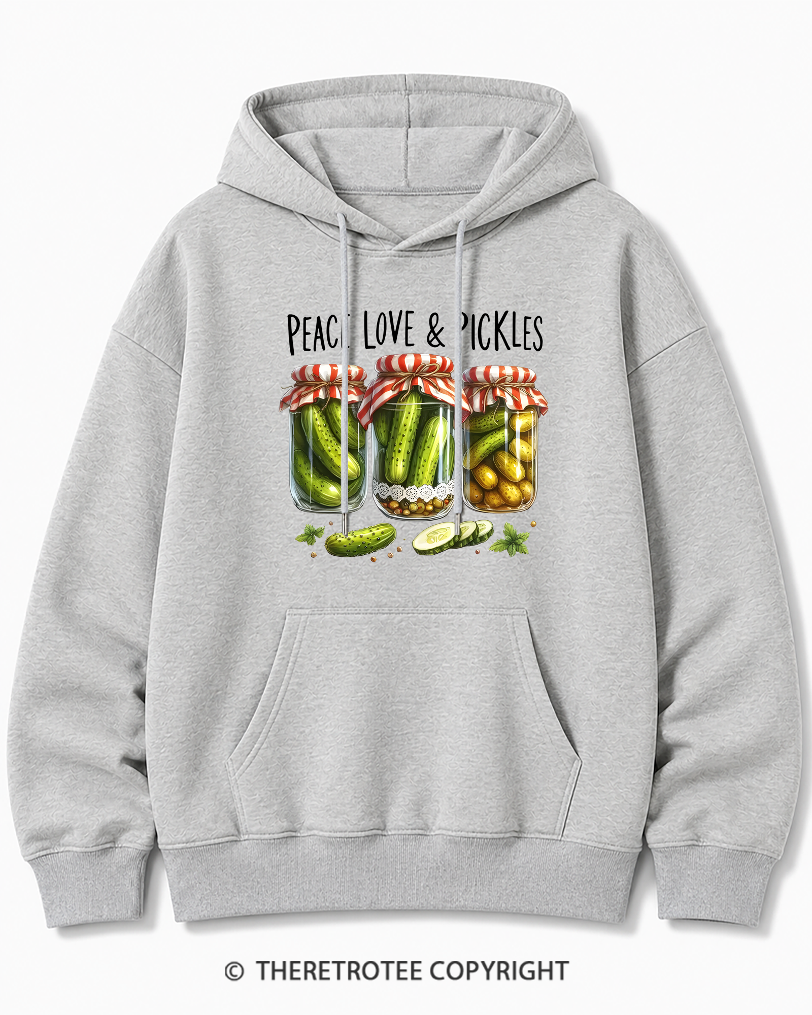 TheRetroTee Dill Pickle 1970s Cotton Hoodie