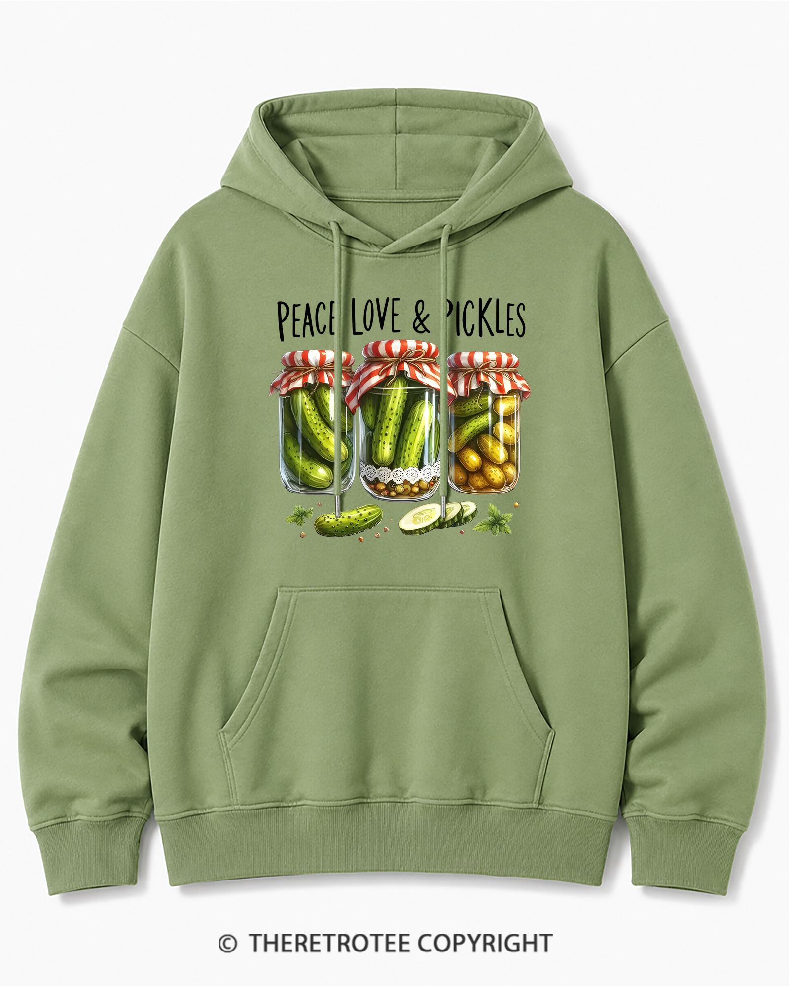 TheRetroTee Dill Pickle 1970s Cotton Hoodie
