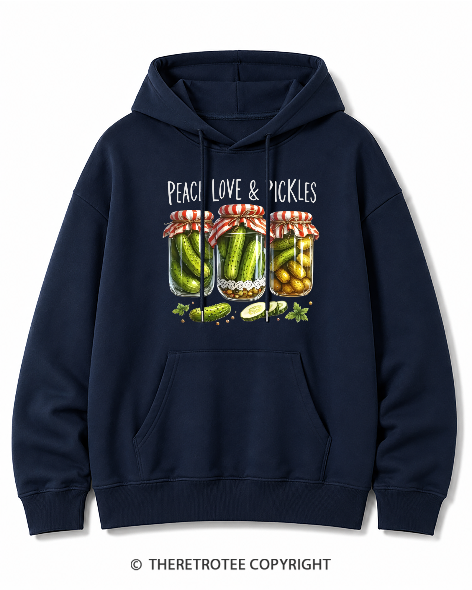 TheRetroTee Dill Pickle 1970s Cotton Hoodie