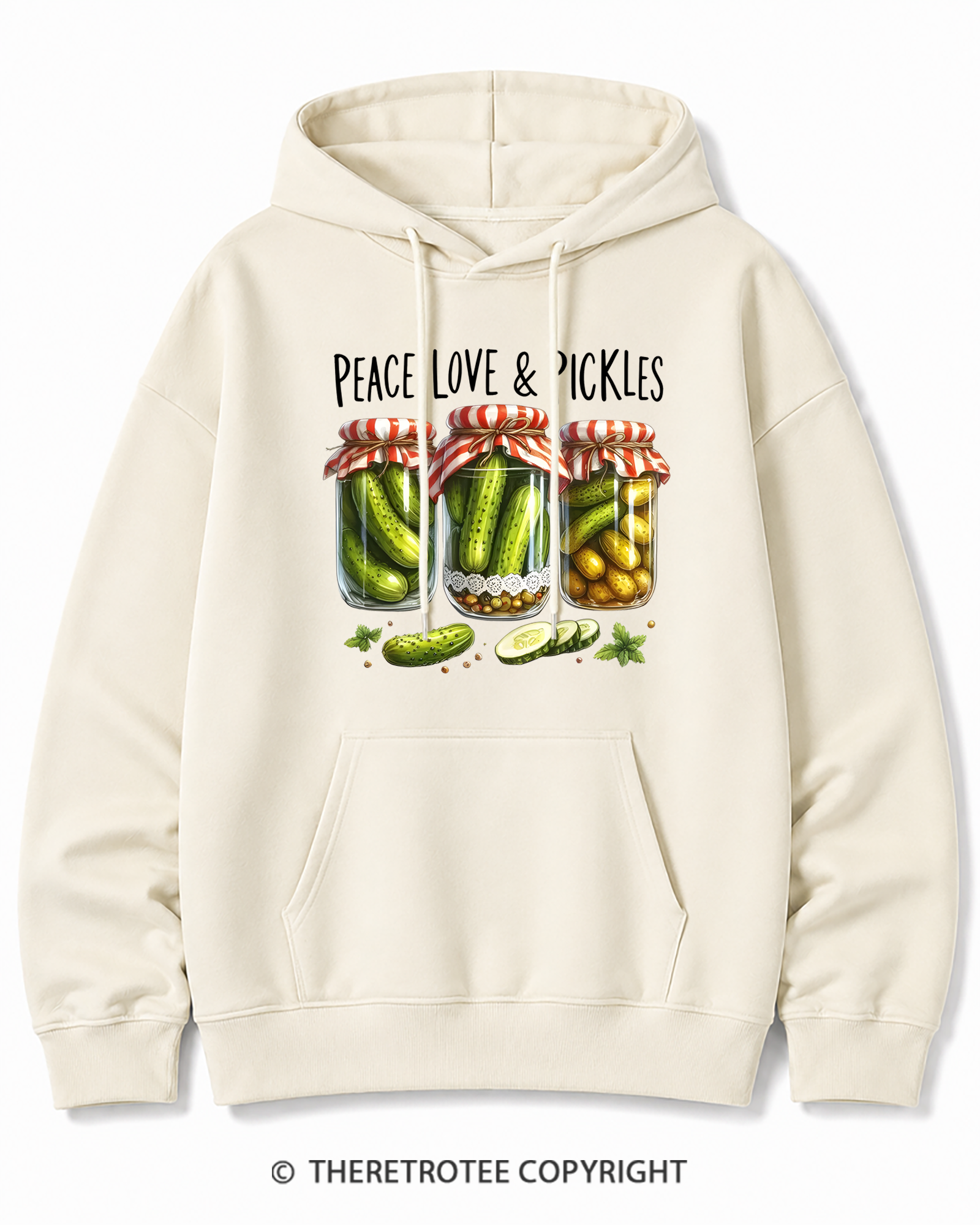 TheRetroTee Dill Pickle 1970s Cotton Hoodie