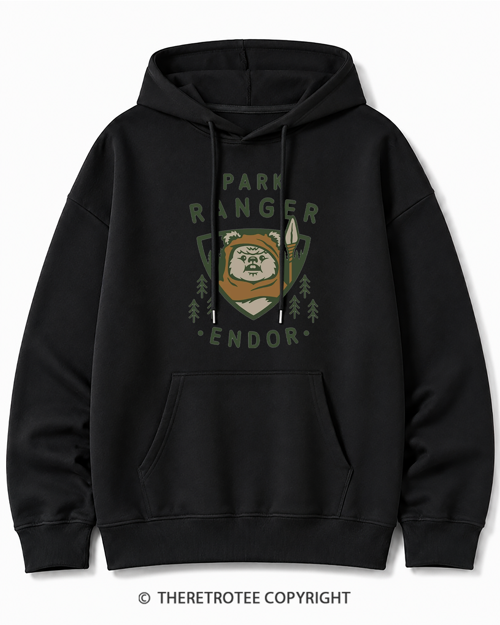 TheRetroTee Park Ranger 1980s Cotton Hoodie