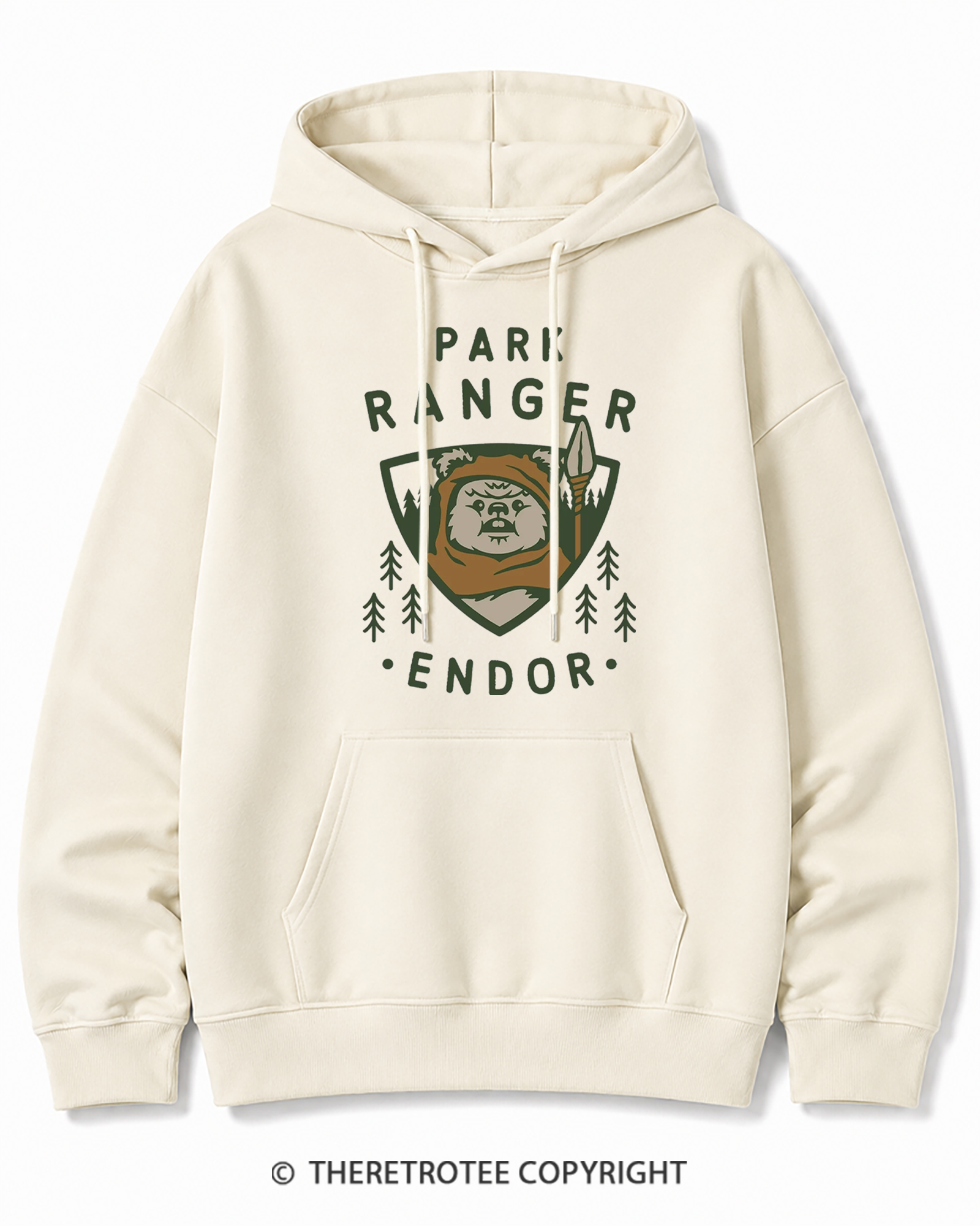 TheRetroTee Park Ranger 1980s Cotton Hoodie