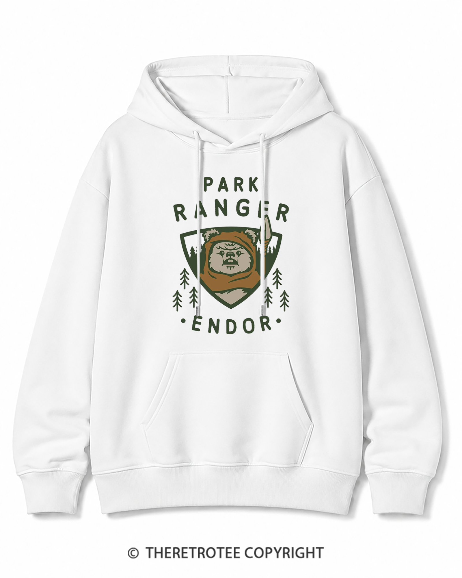 TheRetroTee Park Ranger 1980s Cotton Hoodie