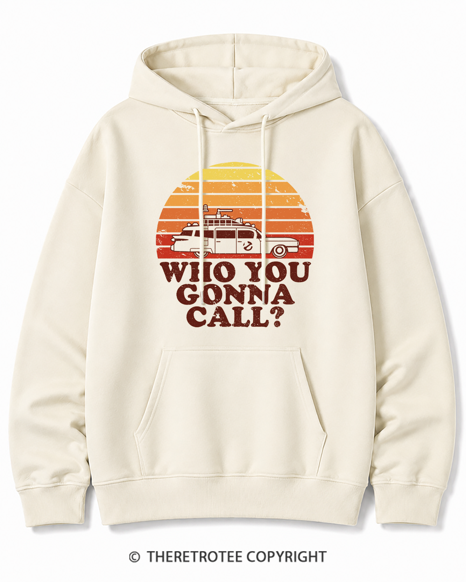 TheRetroTee Sunset 1980s Cotton Hoodie