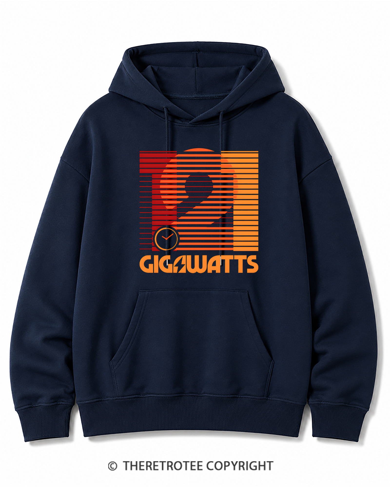 TheRetroTee 1.21 Gigawatts 1980s Cotton Hoodie