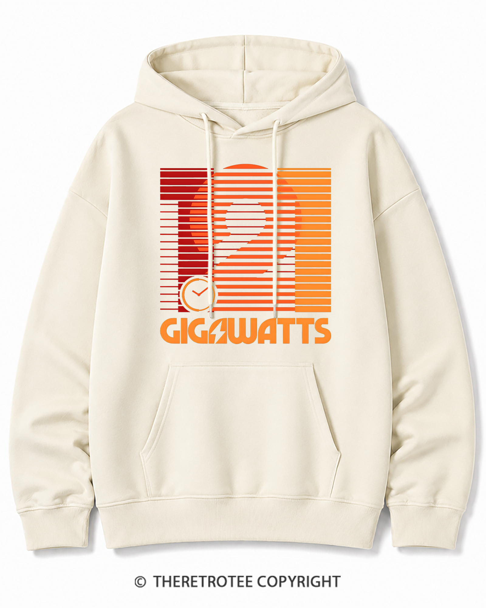 TheRetroTee 1.21 Gigawatts 1980s Cotton Hoodie