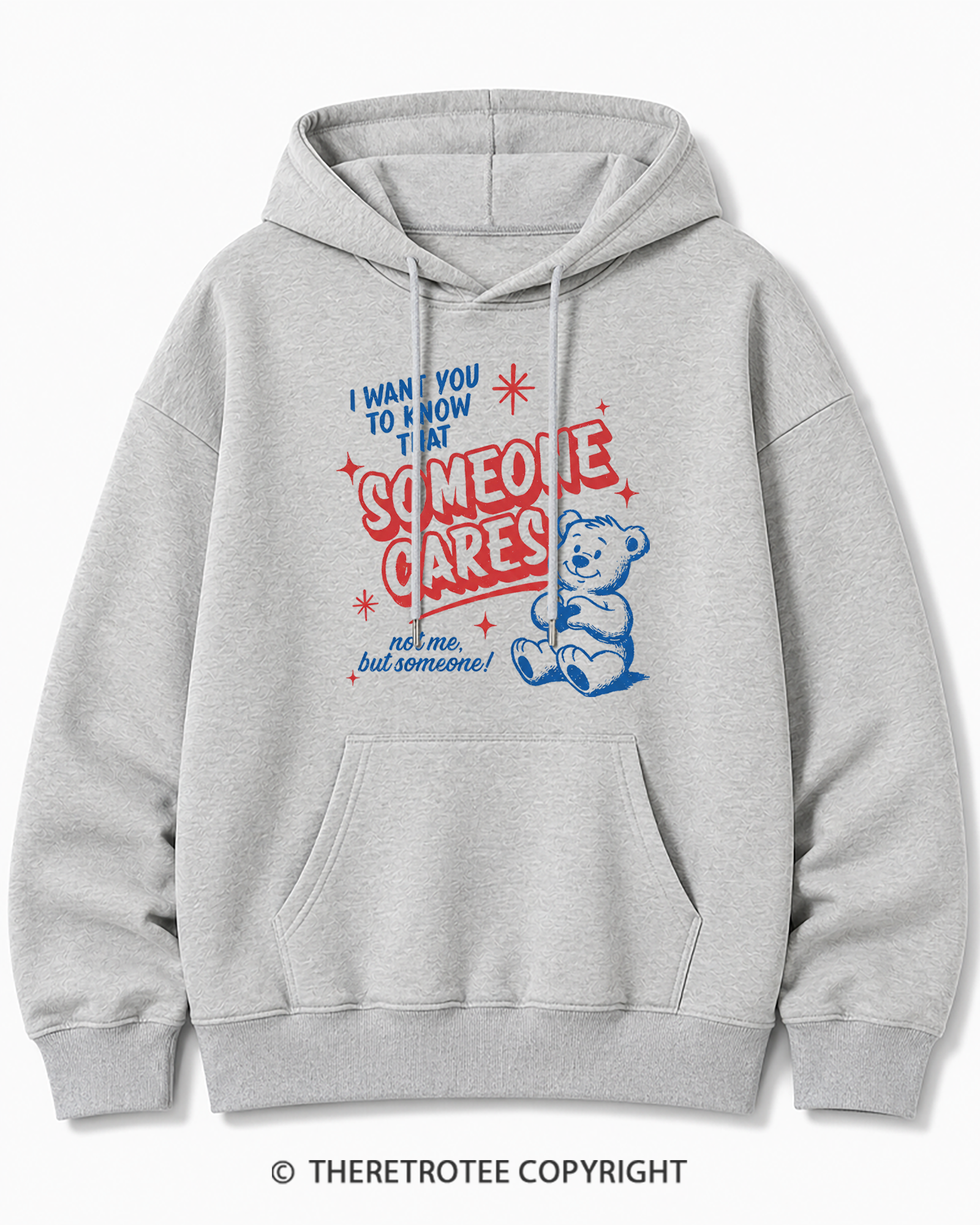 TheRetroTee Someone Cares 1950s Cotton Hoodie