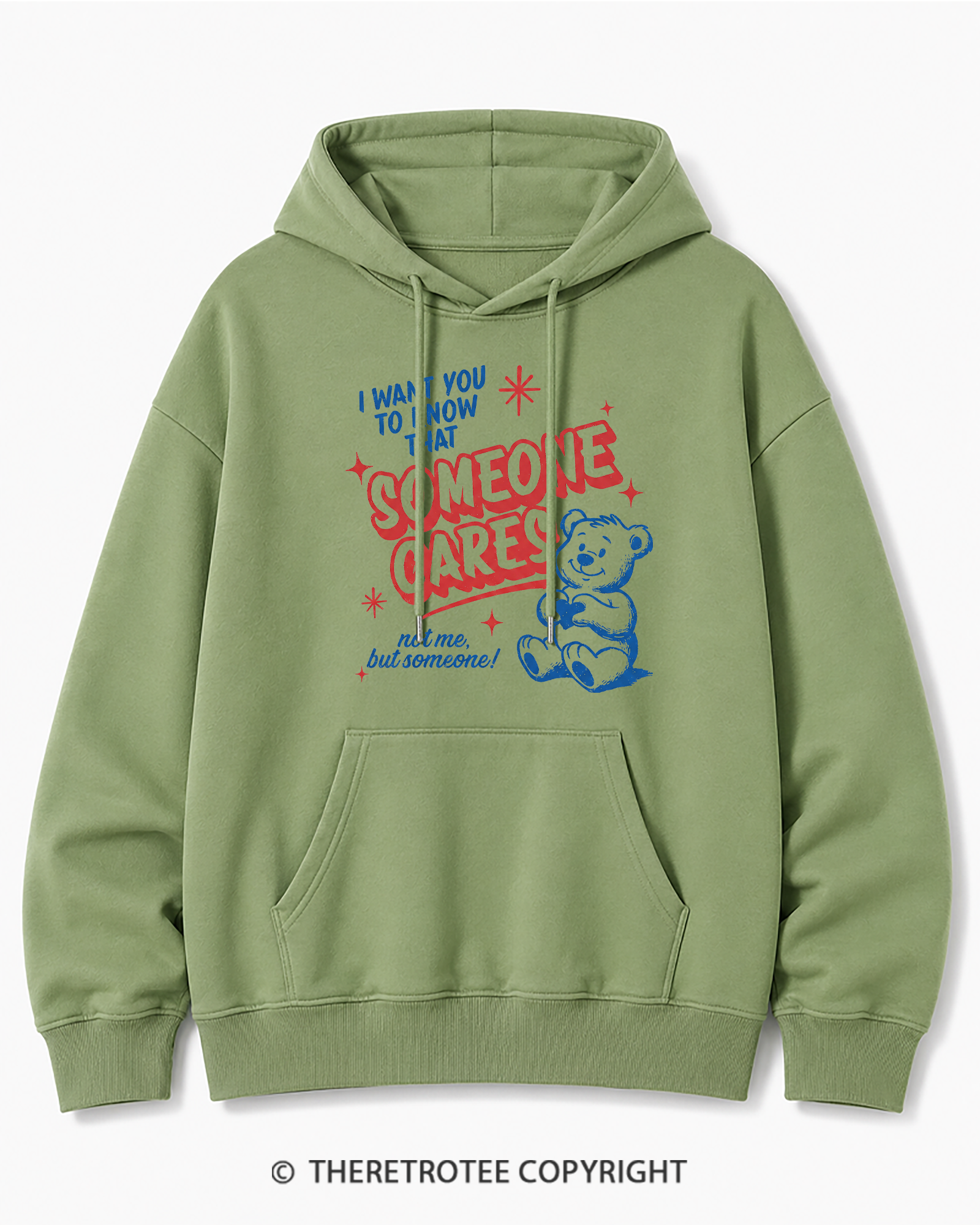TheRetroTee Someone Cares 1950s Cotton Hoodie