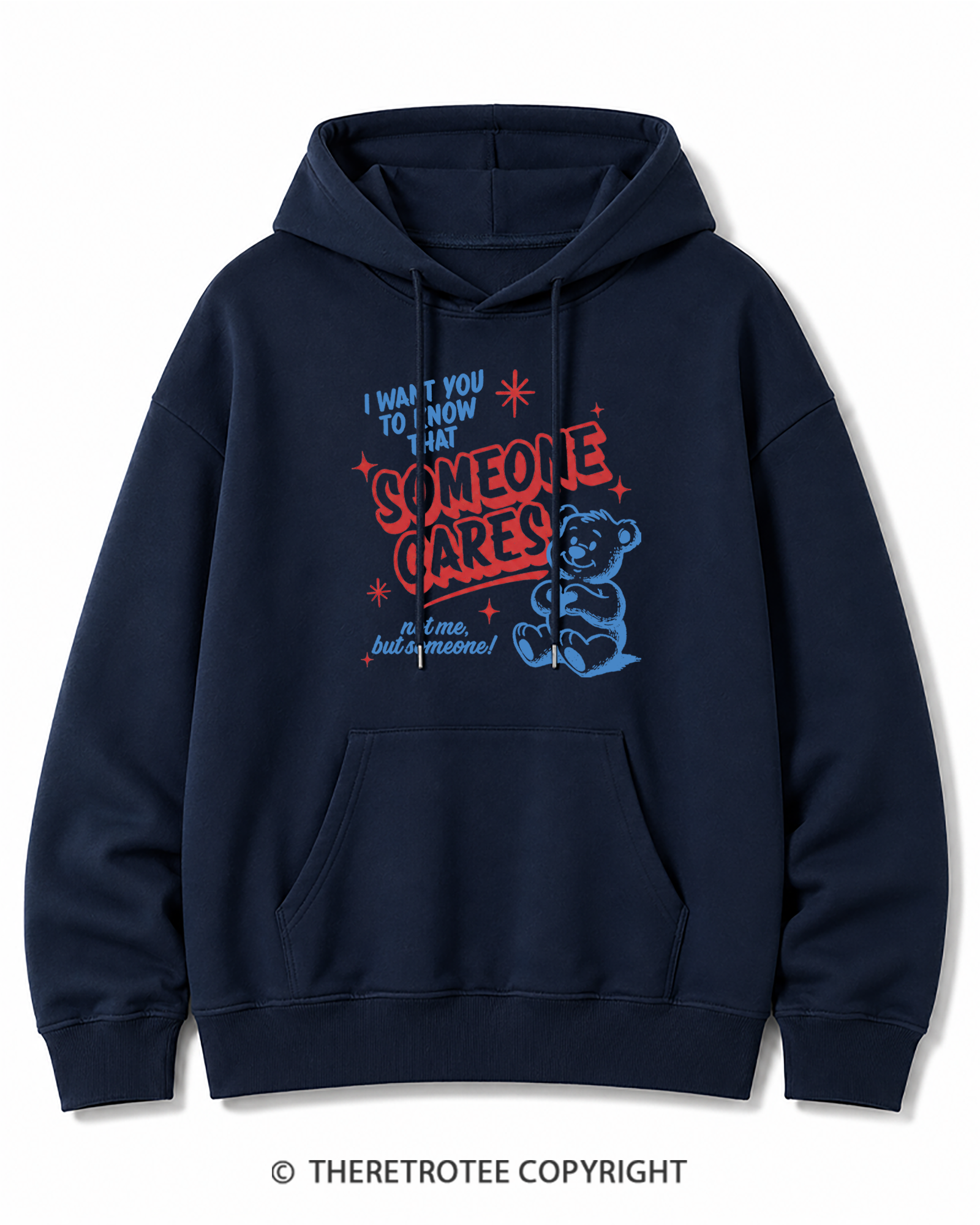 TheRetroTee Someone Cares 1950s Cotton Hoodie