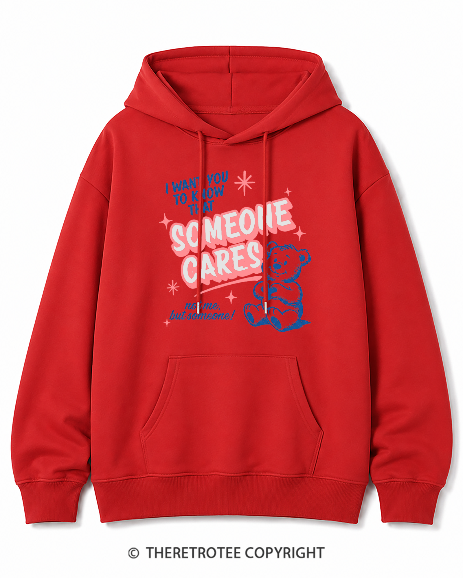 TheRetroTee Someone Cares 1950s Cotton Hoodie