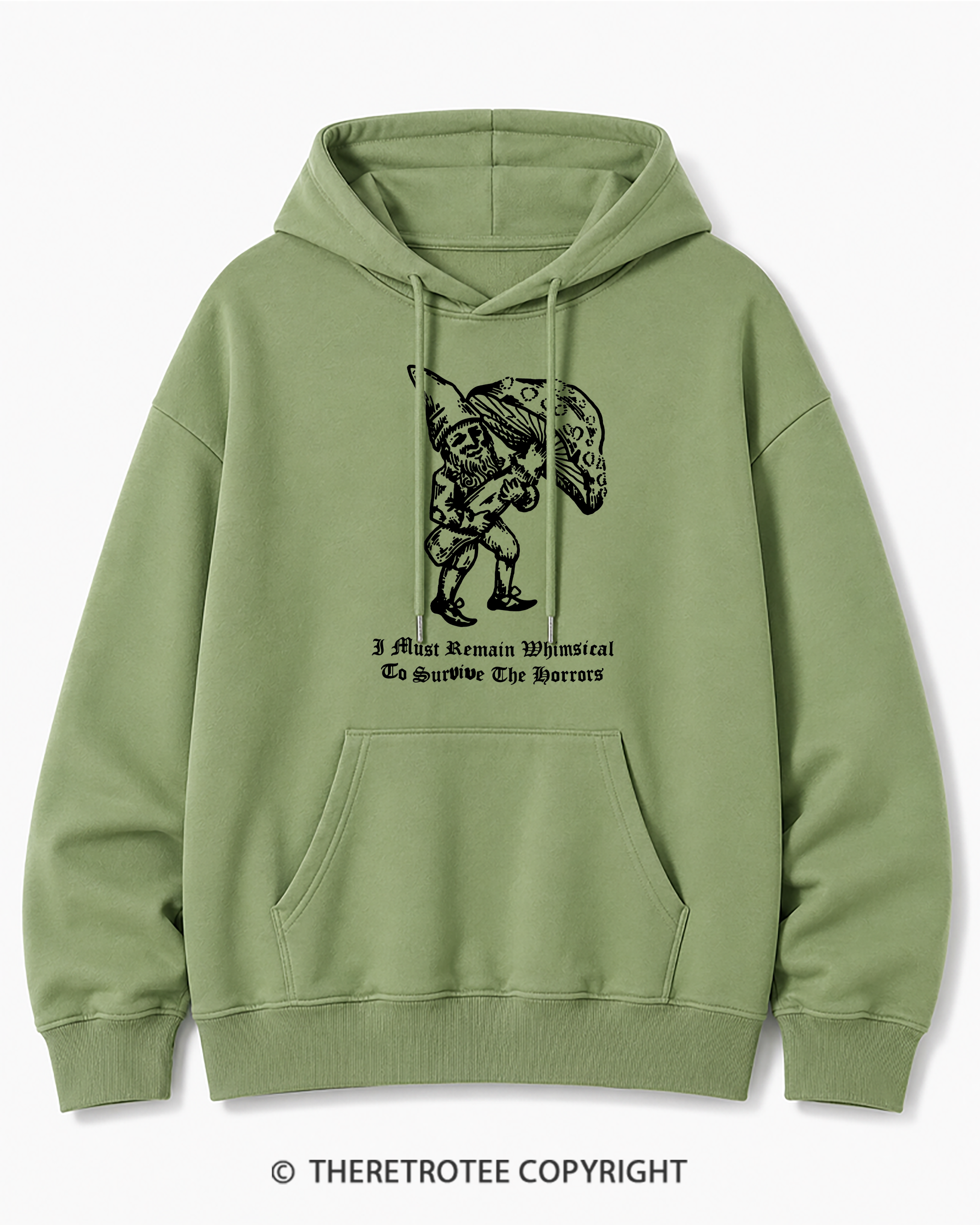 TheRetroTee I Must Remain Whimsical To Survive The Horrors Cotton Hoodie