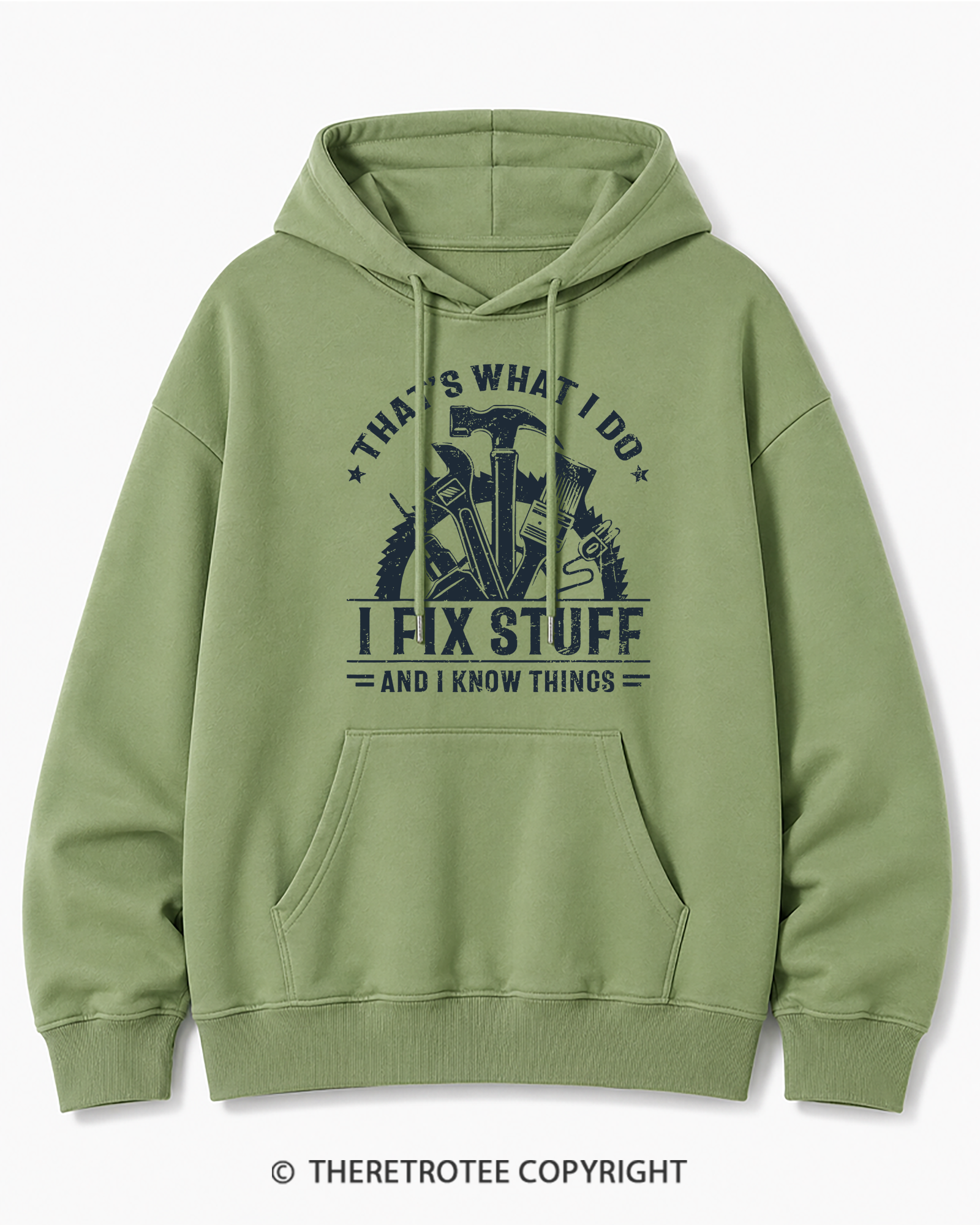 TheRetroTee That's What I Do I Fix Stuff And I Know Things 1980s Cotton Hoodie