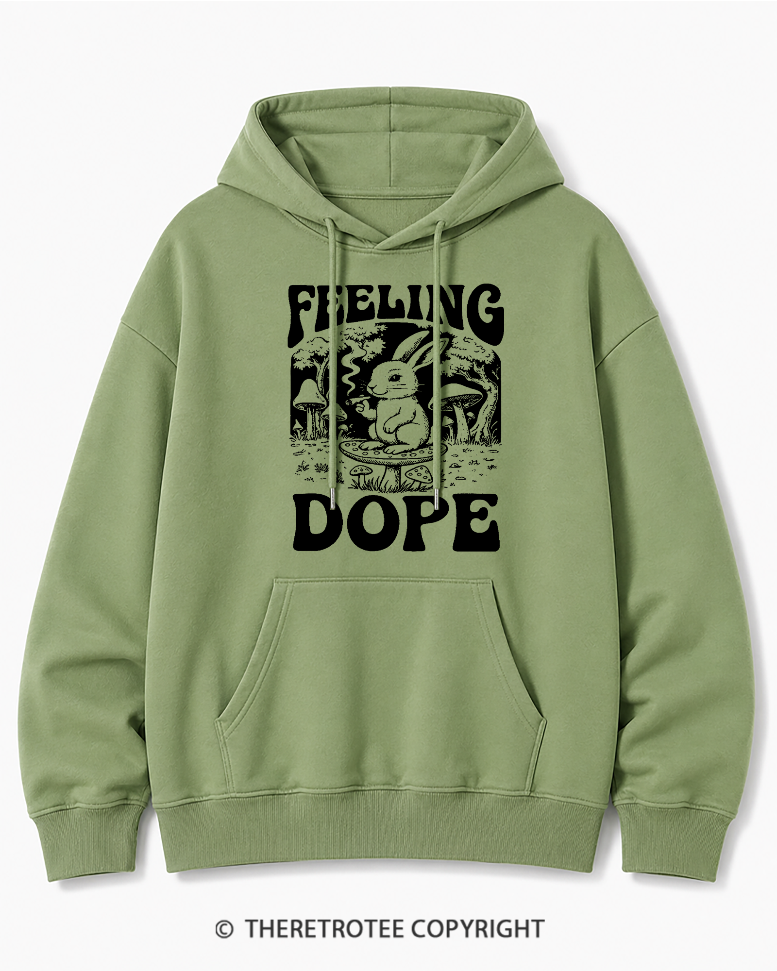 TheRetroTee Feeling Dope Cottagecore 1960s Cotton Hoodie