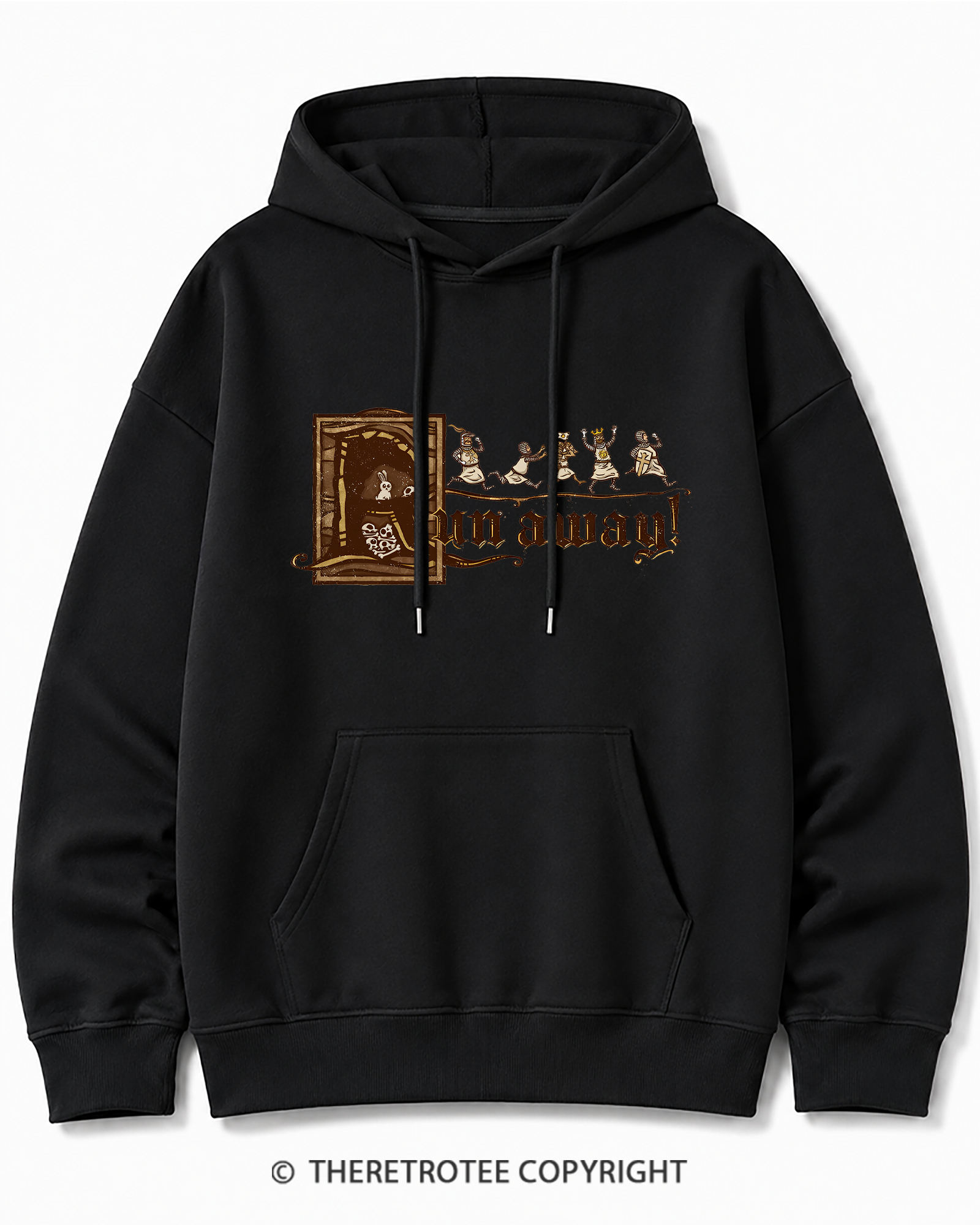 TheRetroTee Run Away 1970s Cotton Hoodie