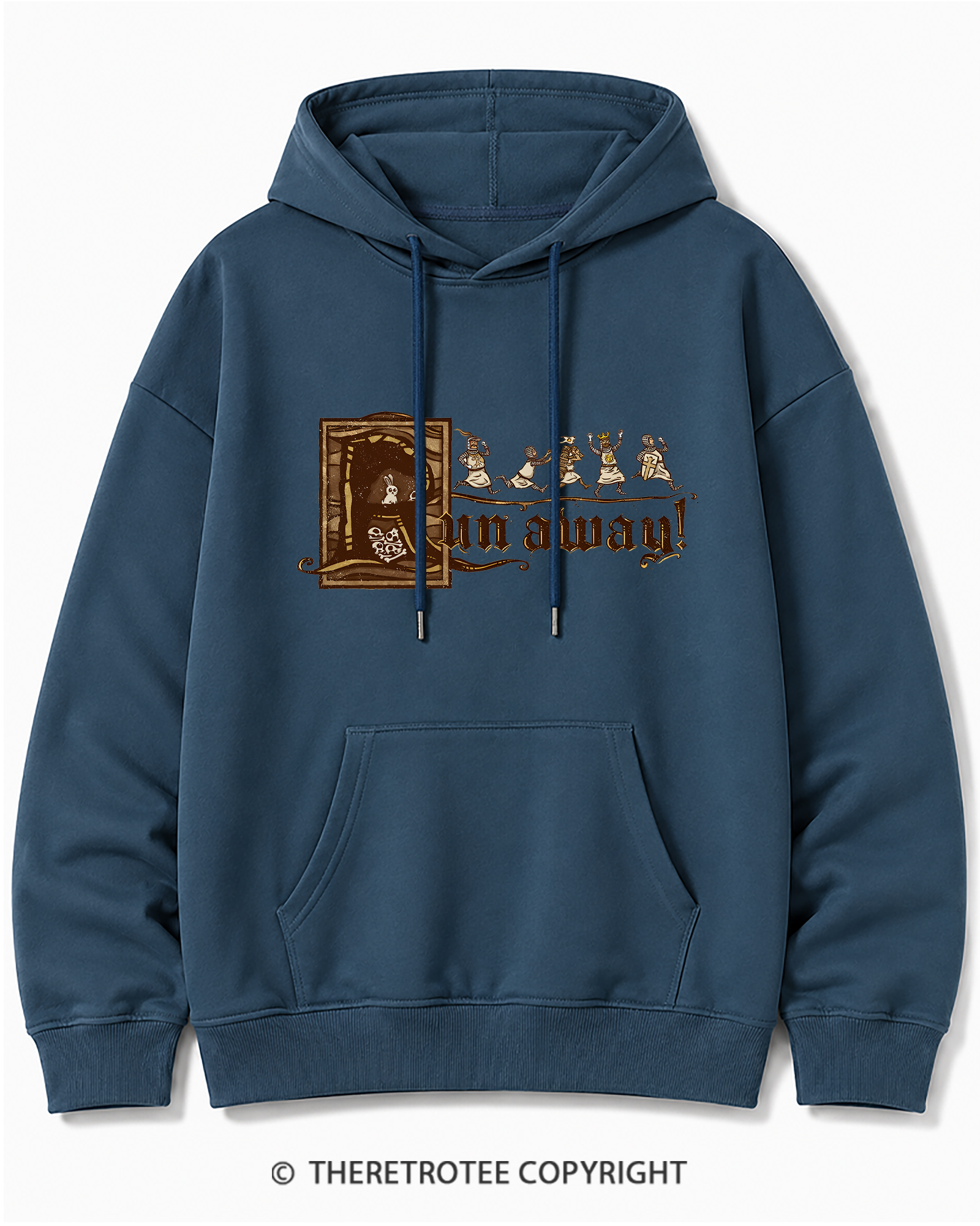 TheRetroTee Run Away 1970s Cotton Hoodie