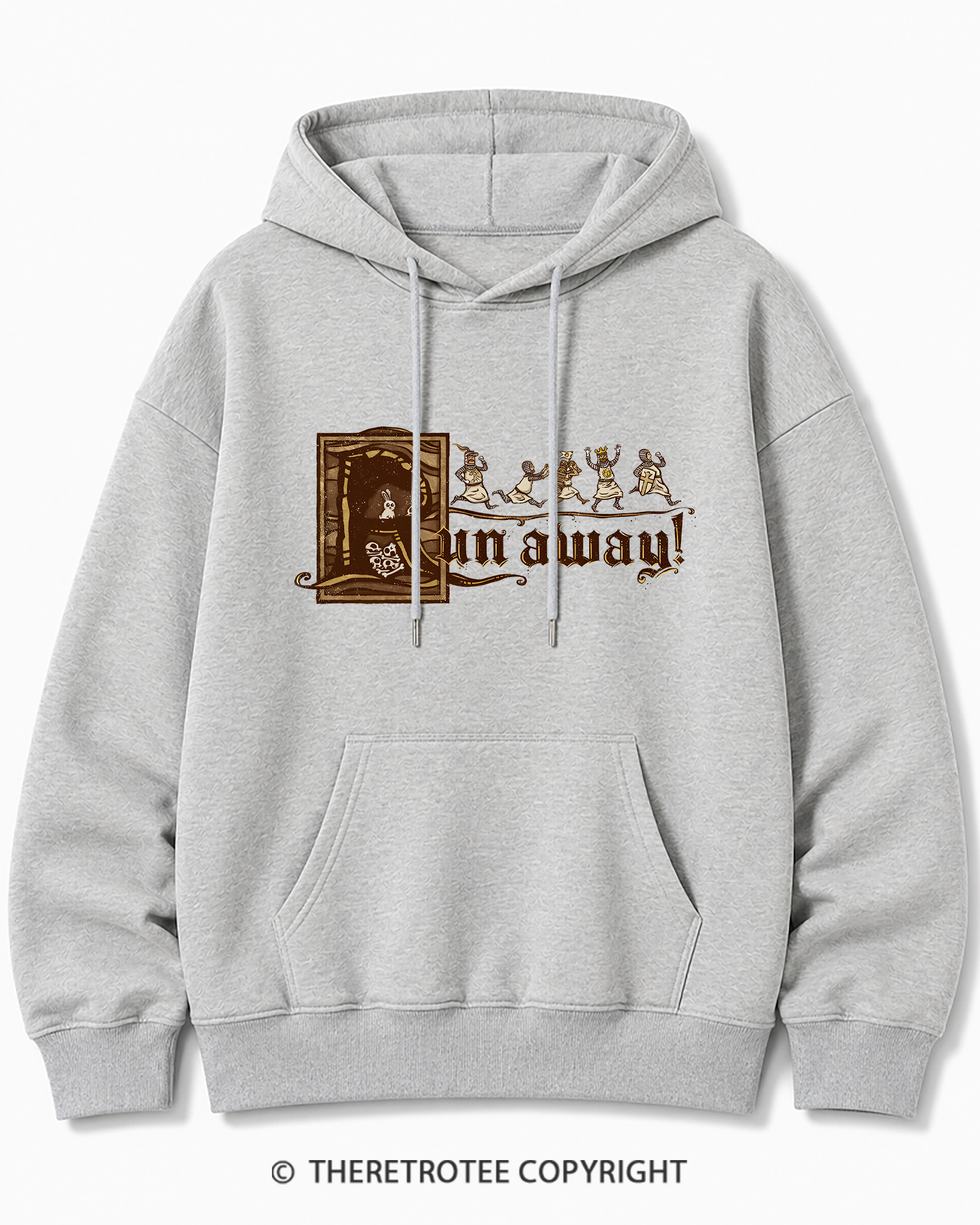 TheRetroTee Run Away 1970s Cotton Hoodie