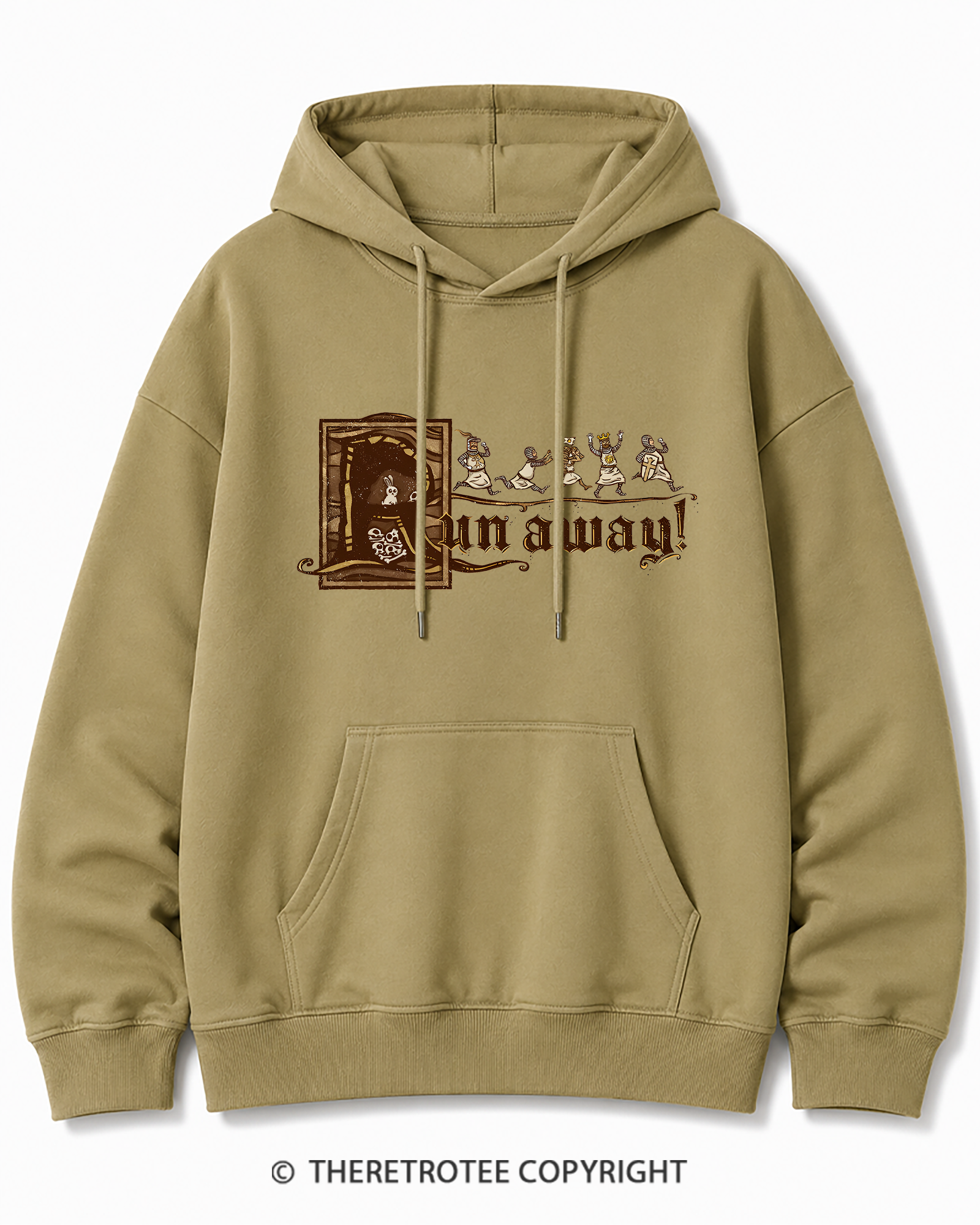 TheRetroTee Run Away 1970s Cotton Hoodie
