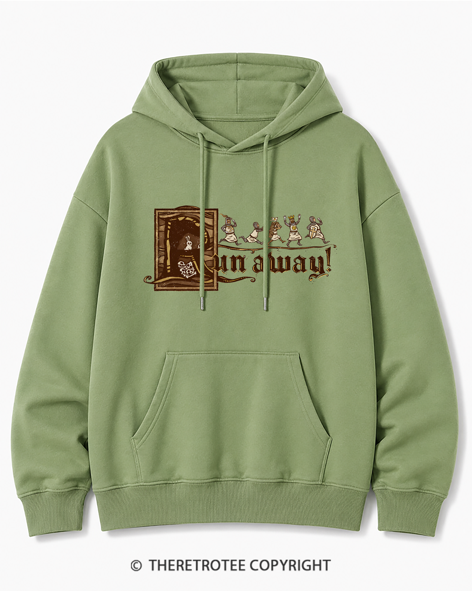 TheRetroTee Run Away 1970s Cotton Hoodie