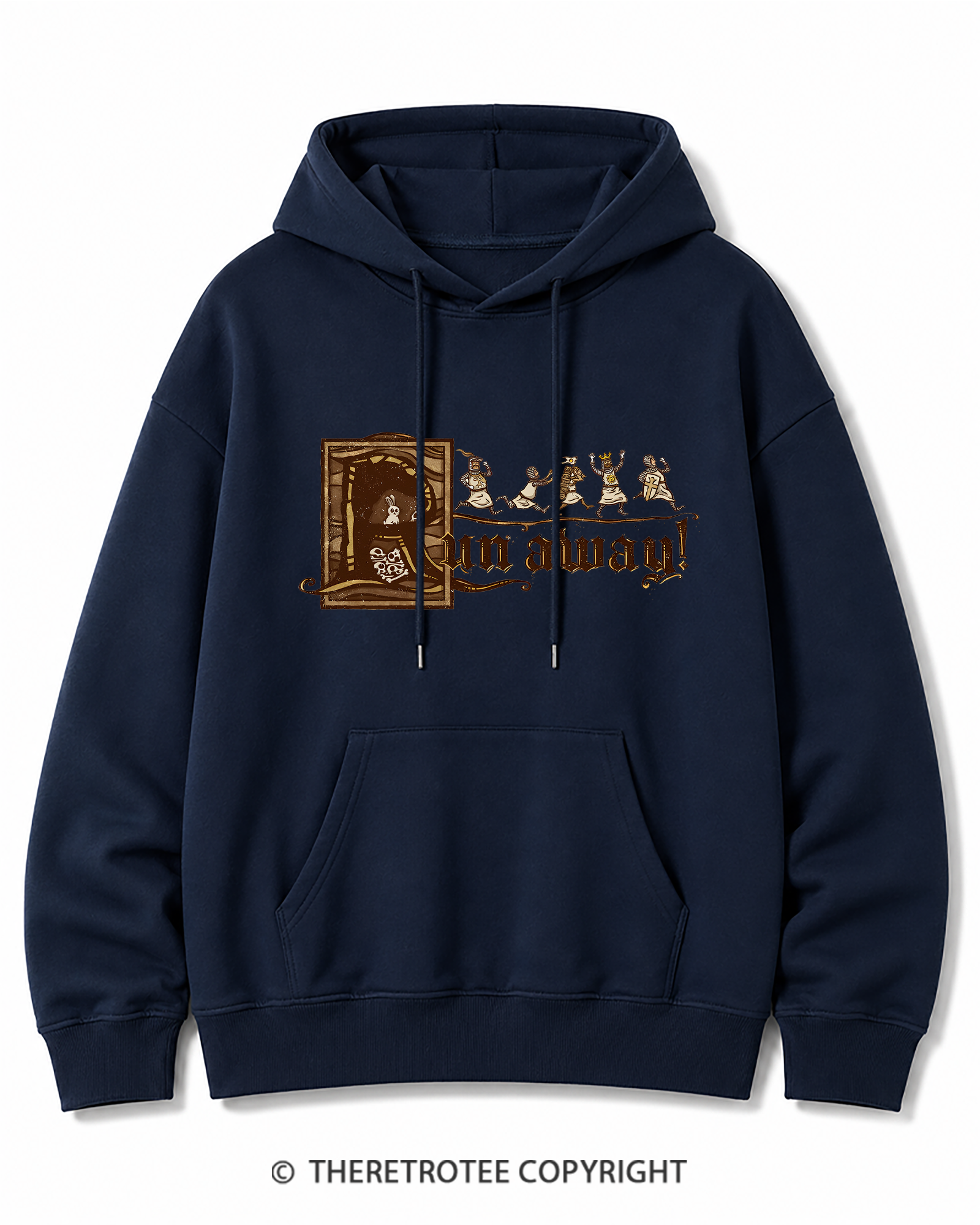 TheRetroTee Run Away 1970s Cotton Hoodie