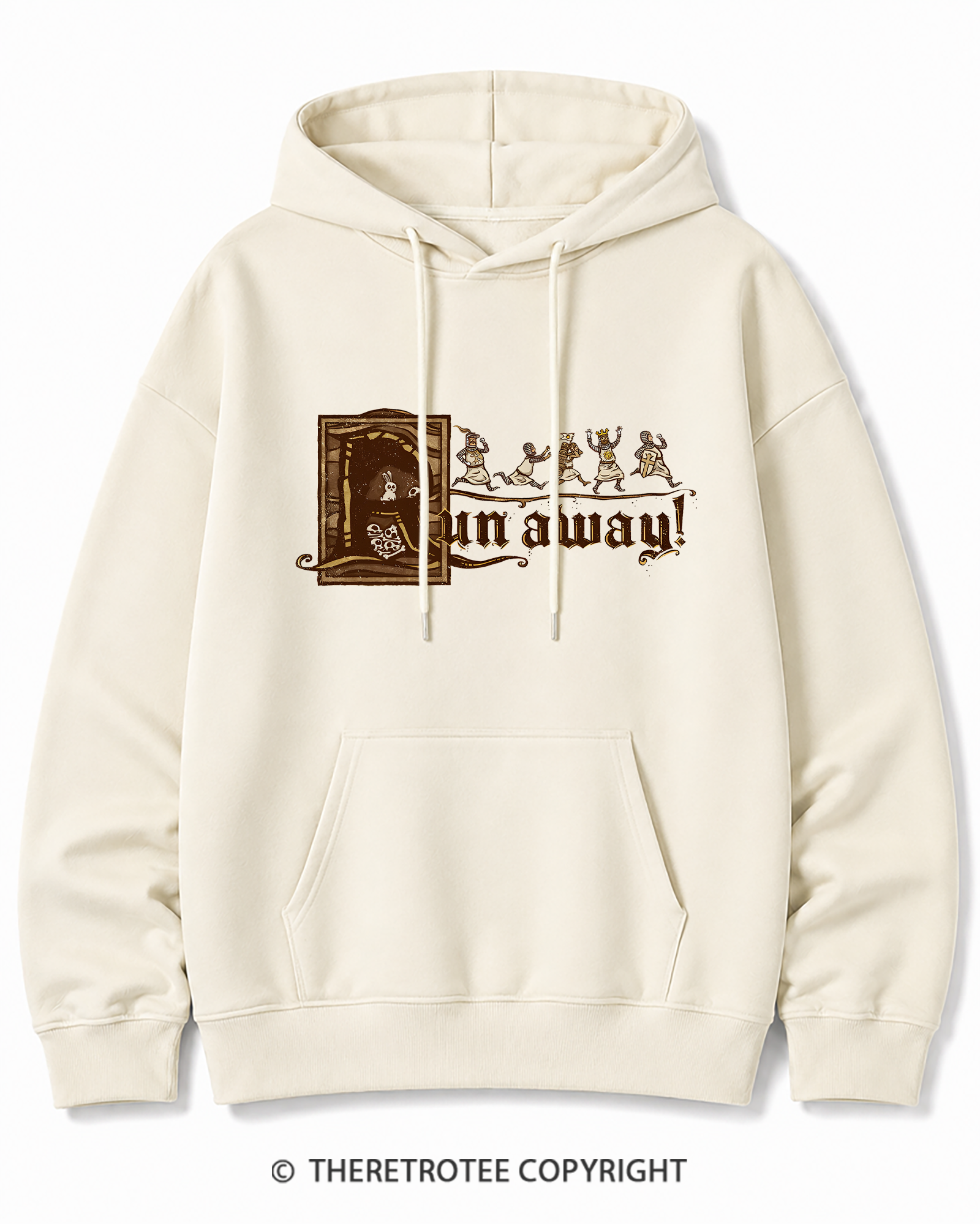 TheRetroTee Run Away 1970s Cotton Hoodie