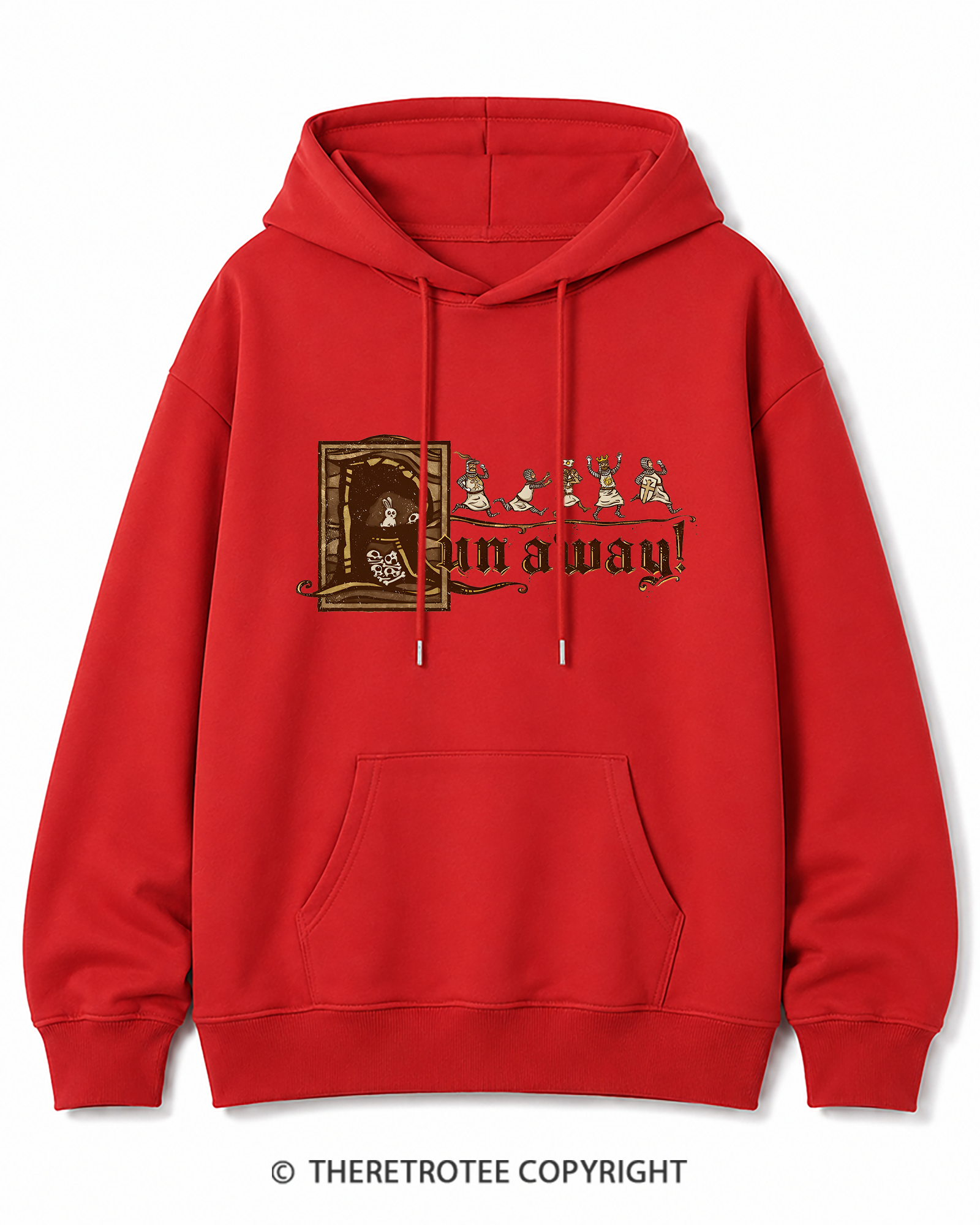TheRetroTee Run Away 1970s Cotton Hoodie
