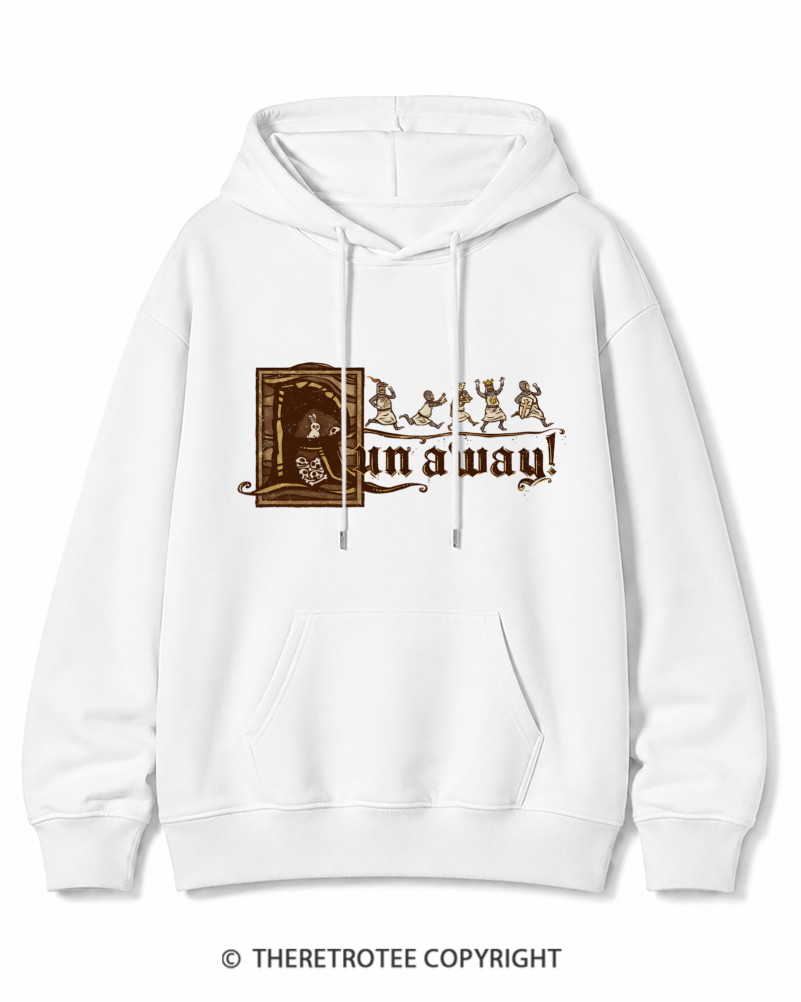 TheRetroTee Run Away 1970s Cotton Hoodie