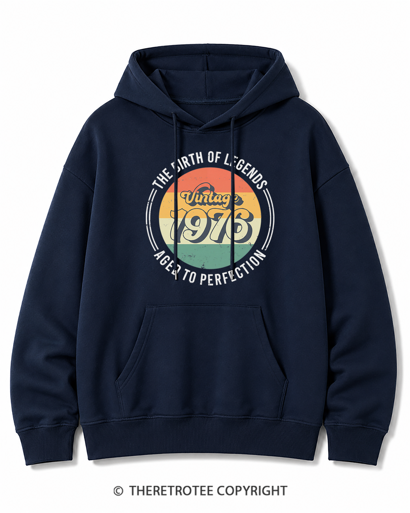 TheRetroTee Vintage 1976 Cotton Hoodie