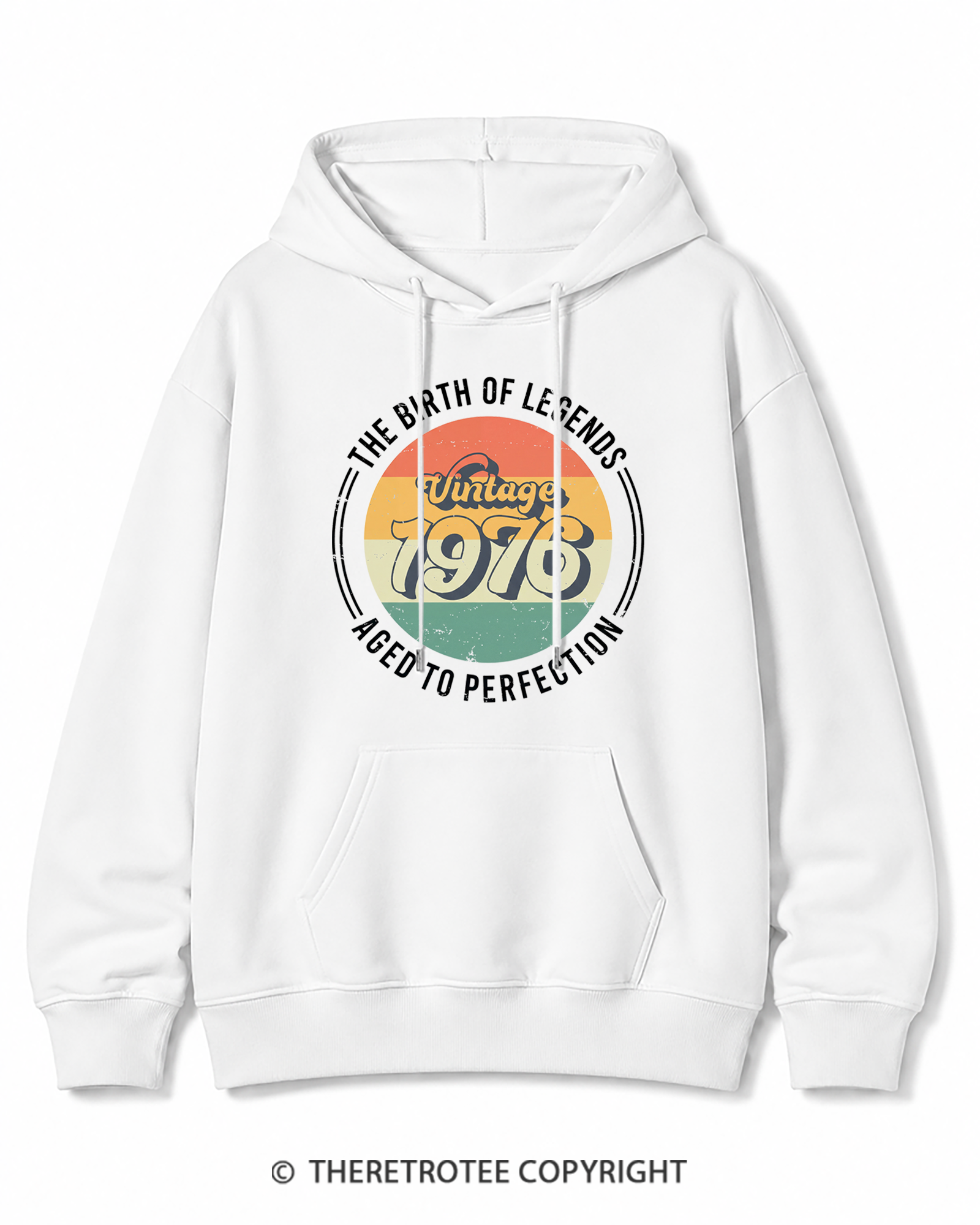 TheRetroTee Vintage 1976 Cotton Hoodie