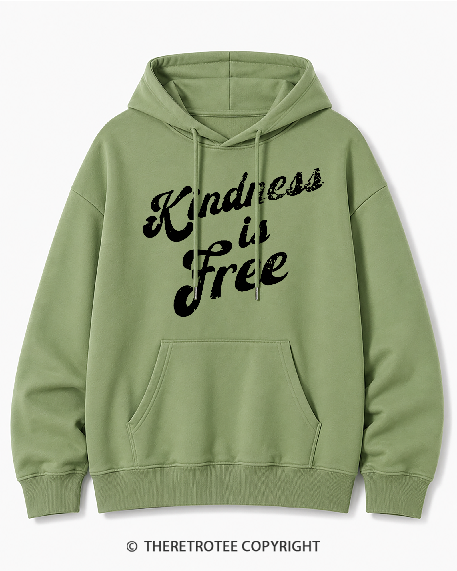 TheRetroTee Be Kind 1960s Cotton Hoodie